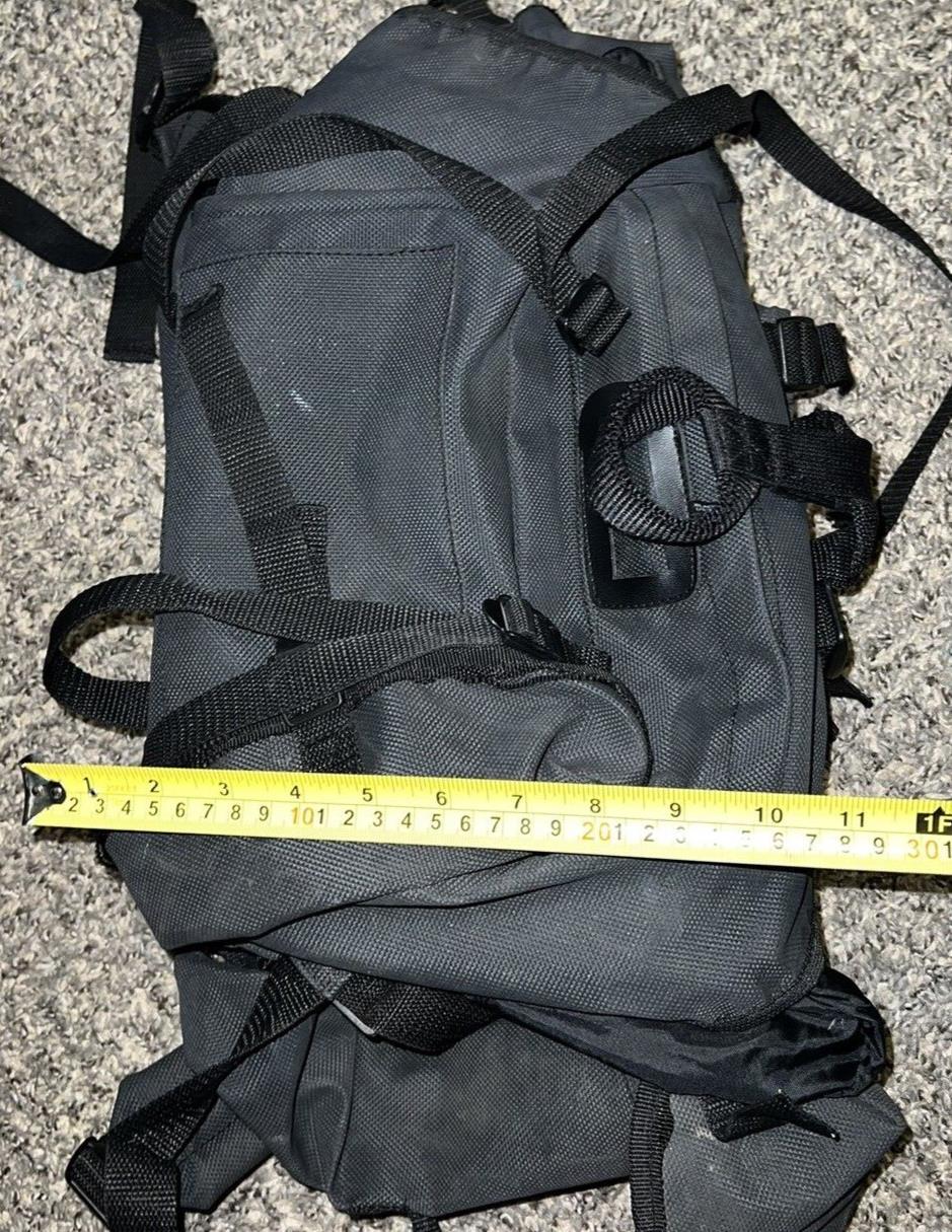 Multi-use Pack Black Hiking Backpack L/XL - Adjustable - 6 pockets - Vinyl PVC