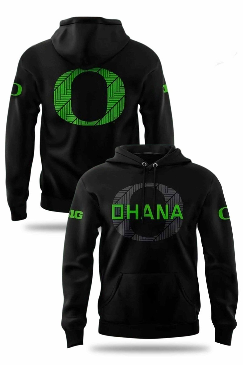 NEW Oregon Ohana Hoodie Black Ducks Fan Gift Full Size S - 4XL