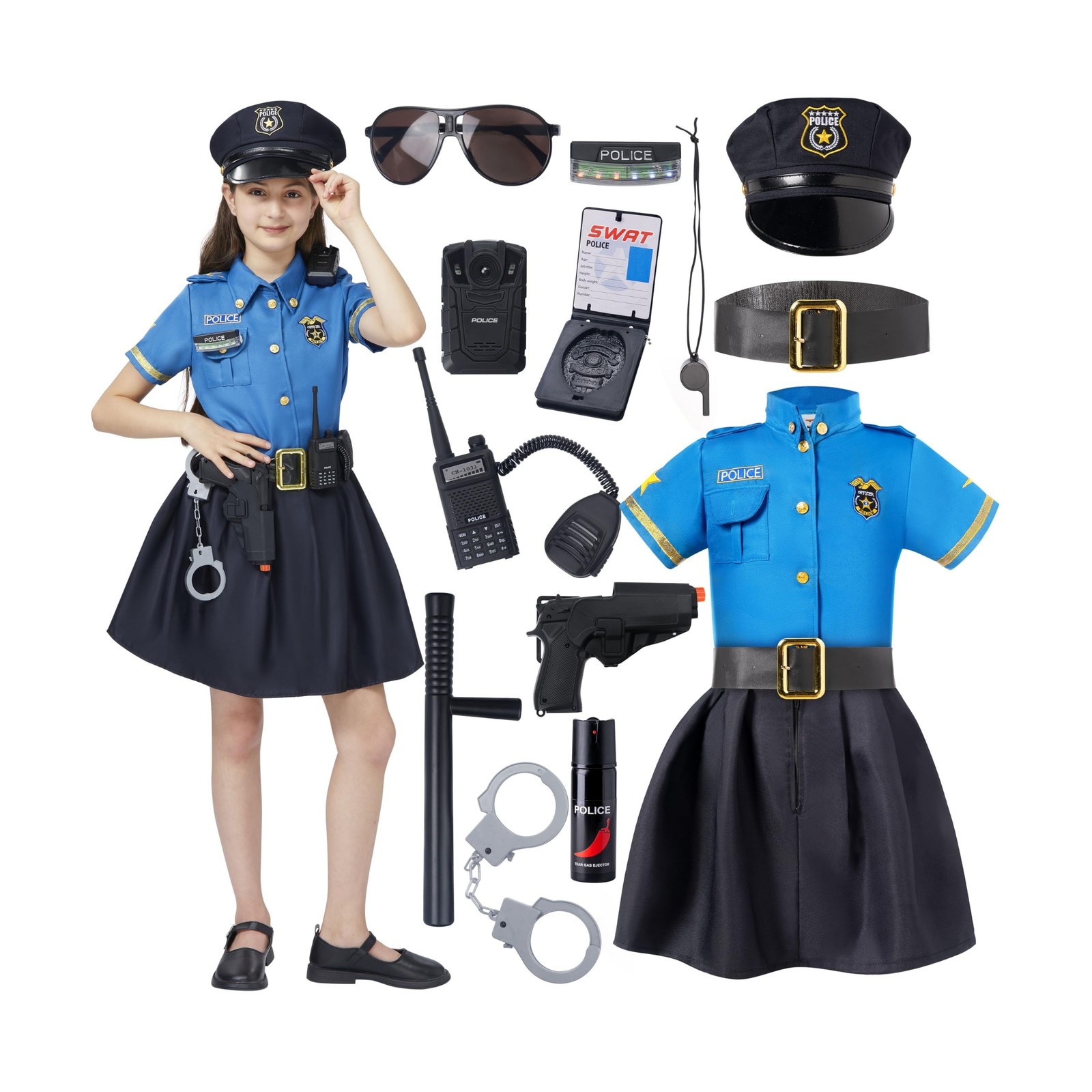 Spooktacular Creations Halloween Police Officer Costume for Girls, ... Fast Ship