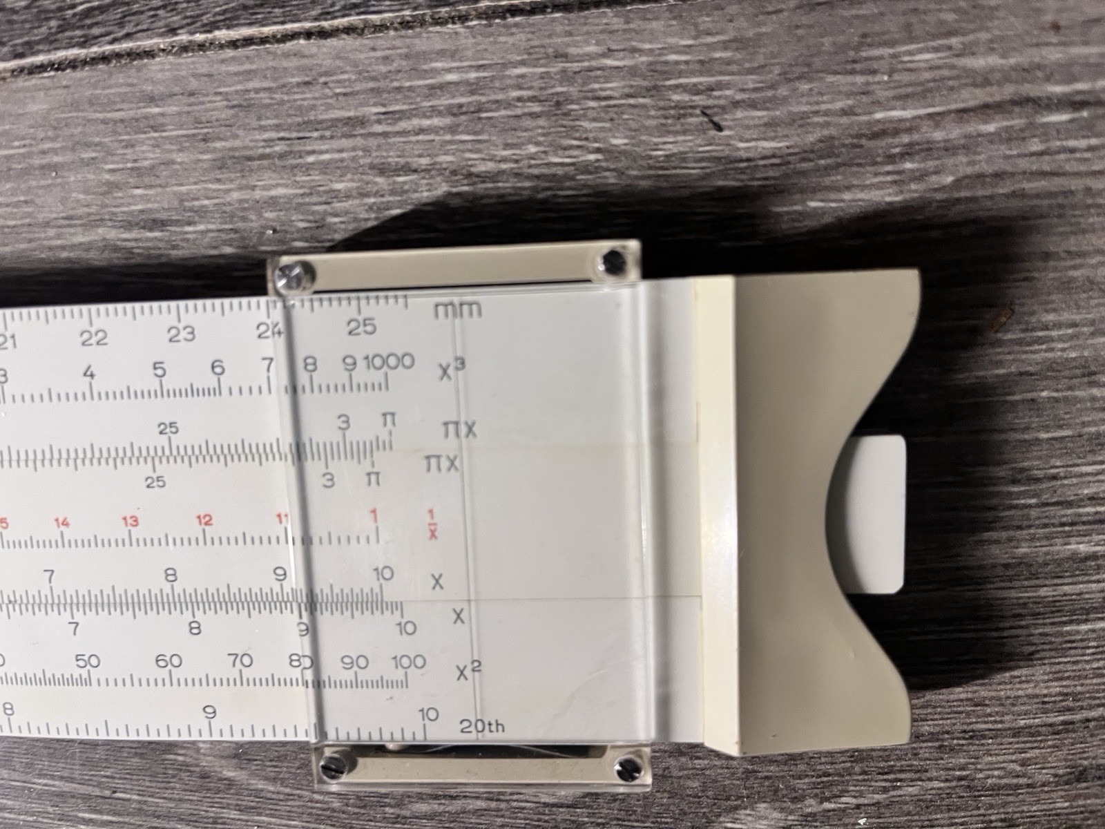 VINTAGE BRITISH THORNTON COMPREHENSIVE WHITE SLIDE RULER ENGINEERS SCALE RULE