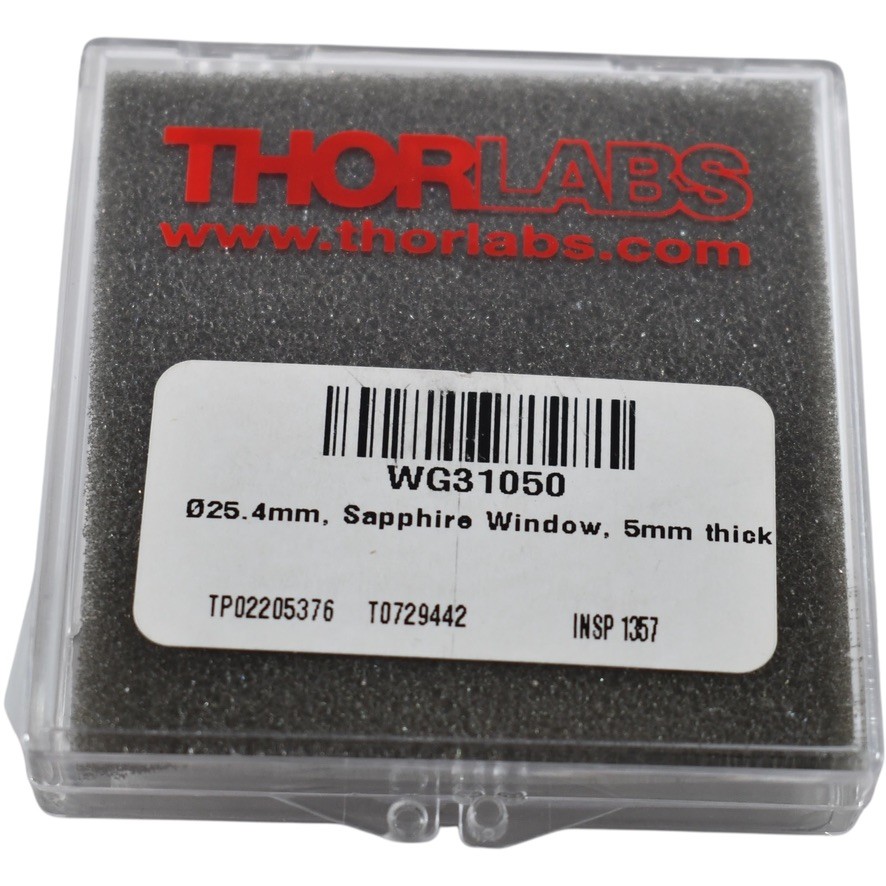 NEW Thorlabs WG31050 Sapphire Broadband Precision Window 25 4mm Dia 5mm Thick