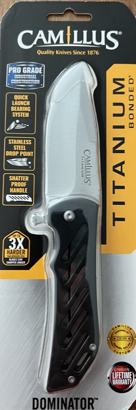 Camillus Dominator Titanium Bonded Folding Knife - 19396 - NEVER OPENED