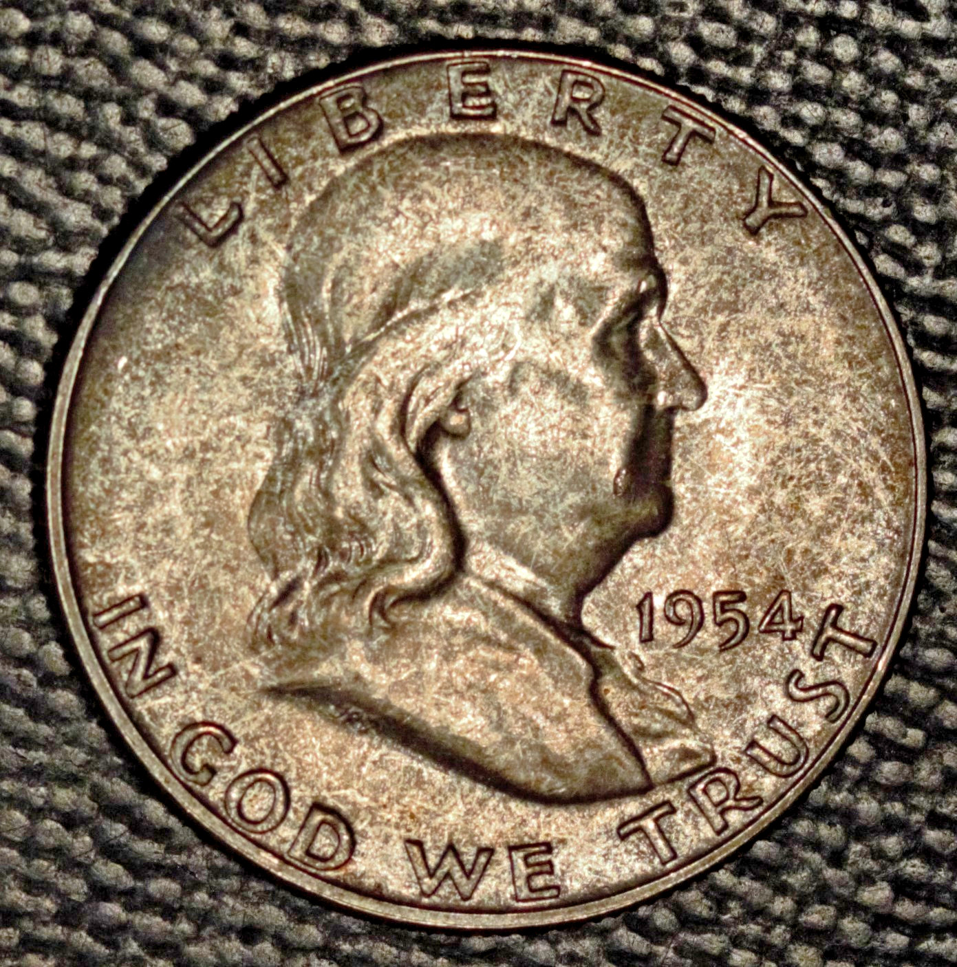 1954-S Franklin Half Dollar, Very Choice BU, Toned