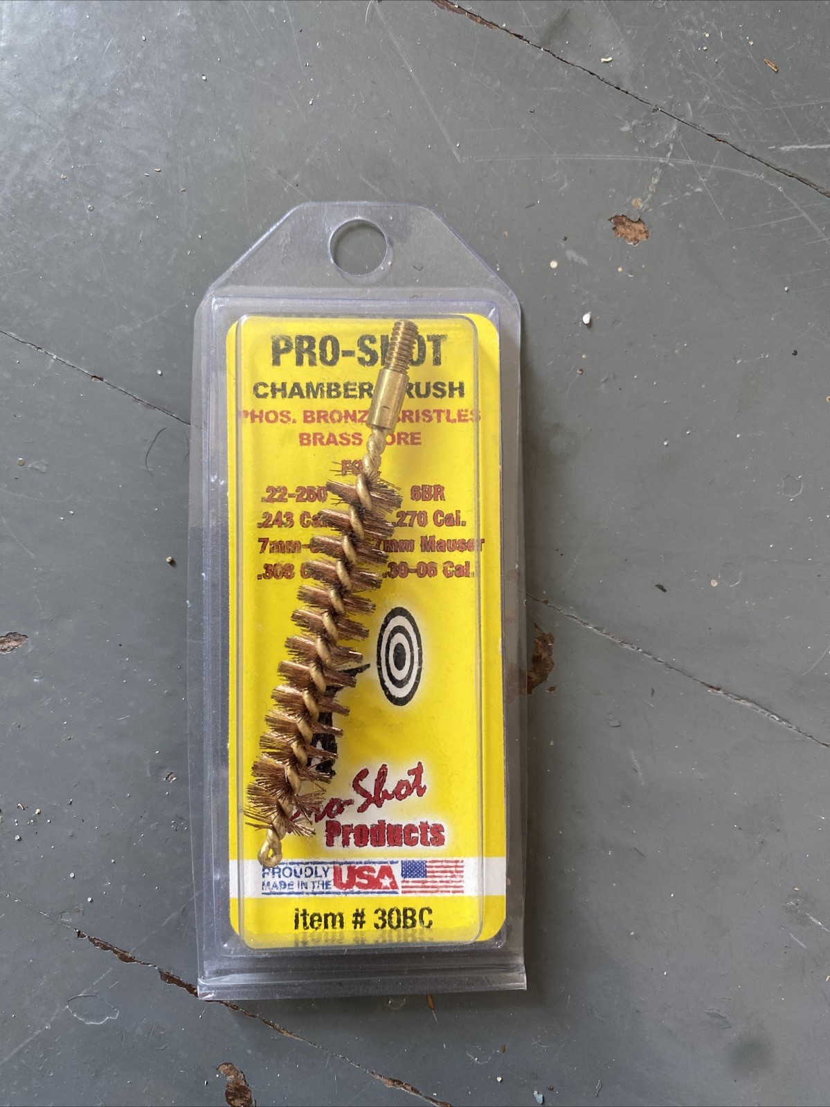 Pro-Shot 30BC Chamber Brush .30 Cal Rifle #8-32 Thread Bronze Bristles Brass Cor