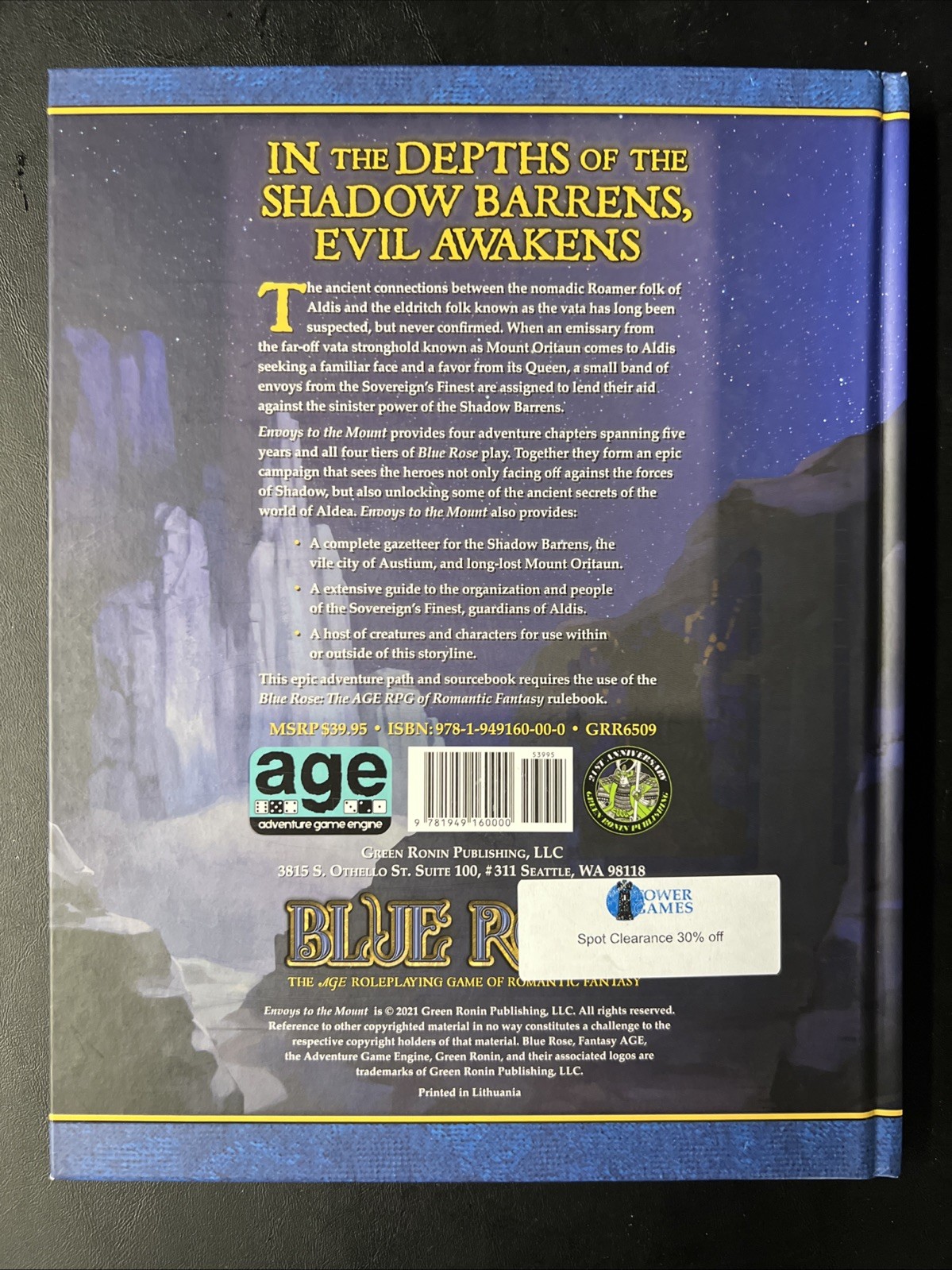 Blue Rose RPG: Envoys to the Mount HC by Green Ronin Publishing (GRR 6509)