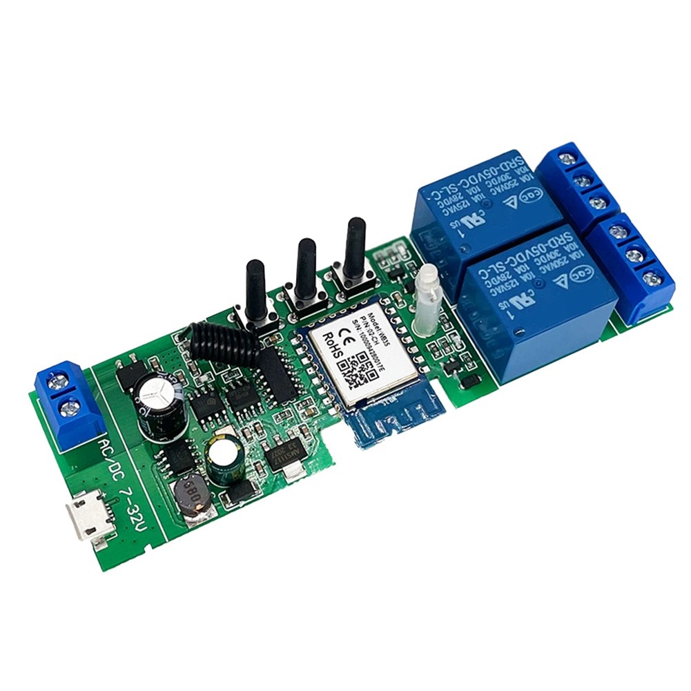 Tuya WiFi Relay Module 2 CH 7-32V /APP Remote Control Home for8430