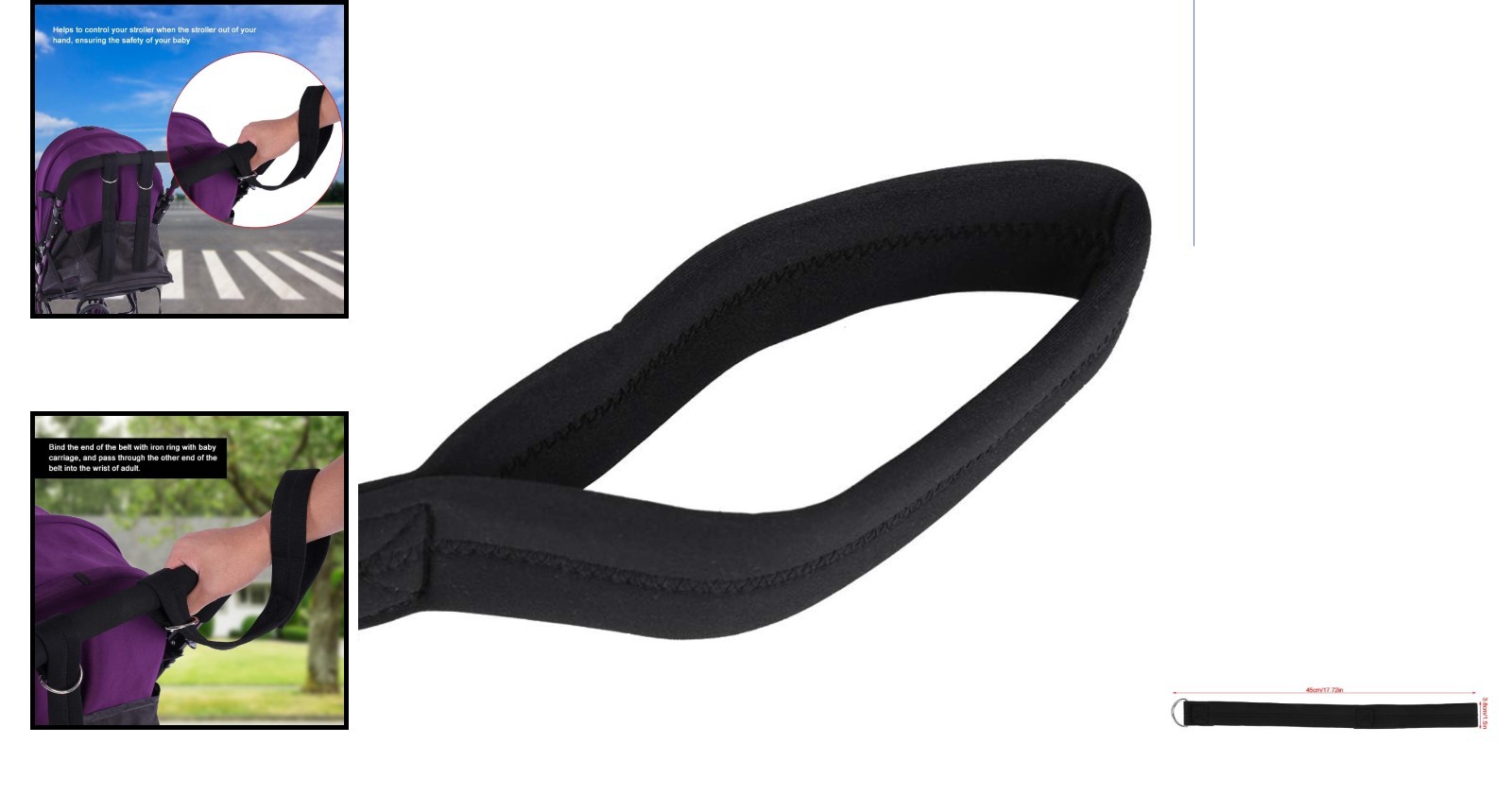 Lightweight Adjustable Wrist Leash for Toddler Strollers & Wheelchairs