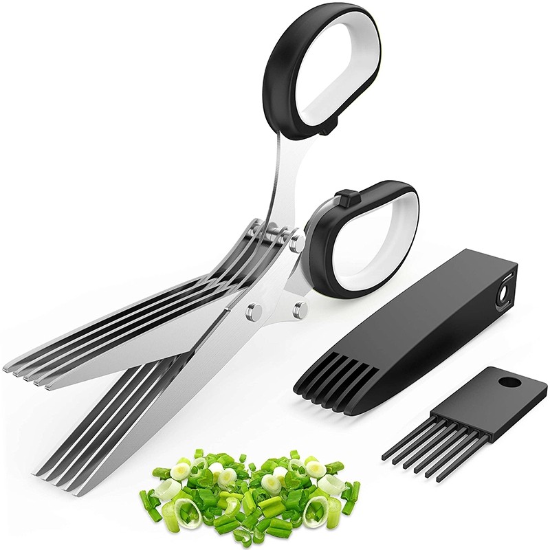3Pack Stainless Steel 5 Blade Professional Shredding Scissors Sharp Kitchen Tool