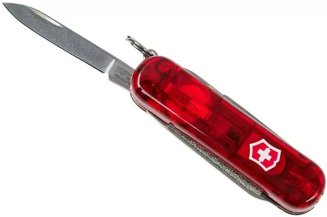 NEW in Box Victorinox Swiss Army 58mm Knife RUBY RED SIGNATURE LITE 53187