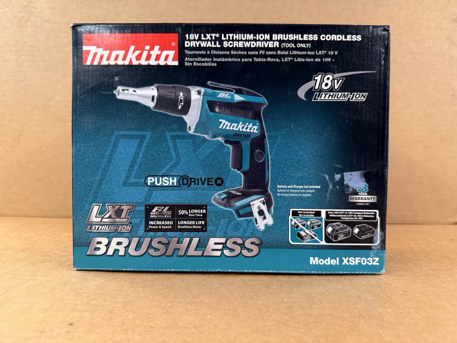 NEW-BOX Makita 18V XSF03Z Cordless Brushless Battery Drywall Drill Screwdriver