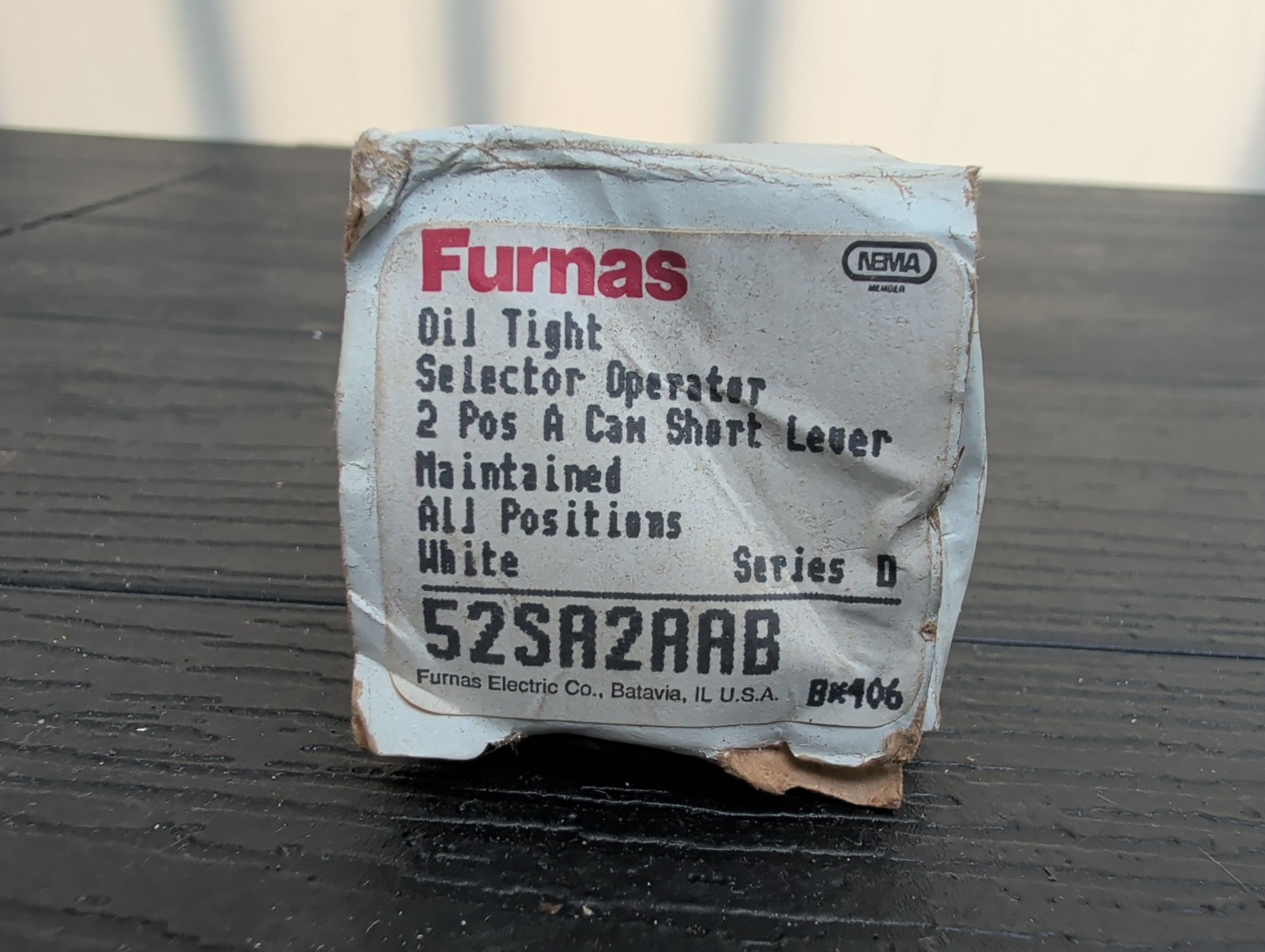 Furnas 52SA2AAB Ser C 2 Position Selector Switch Maintained
