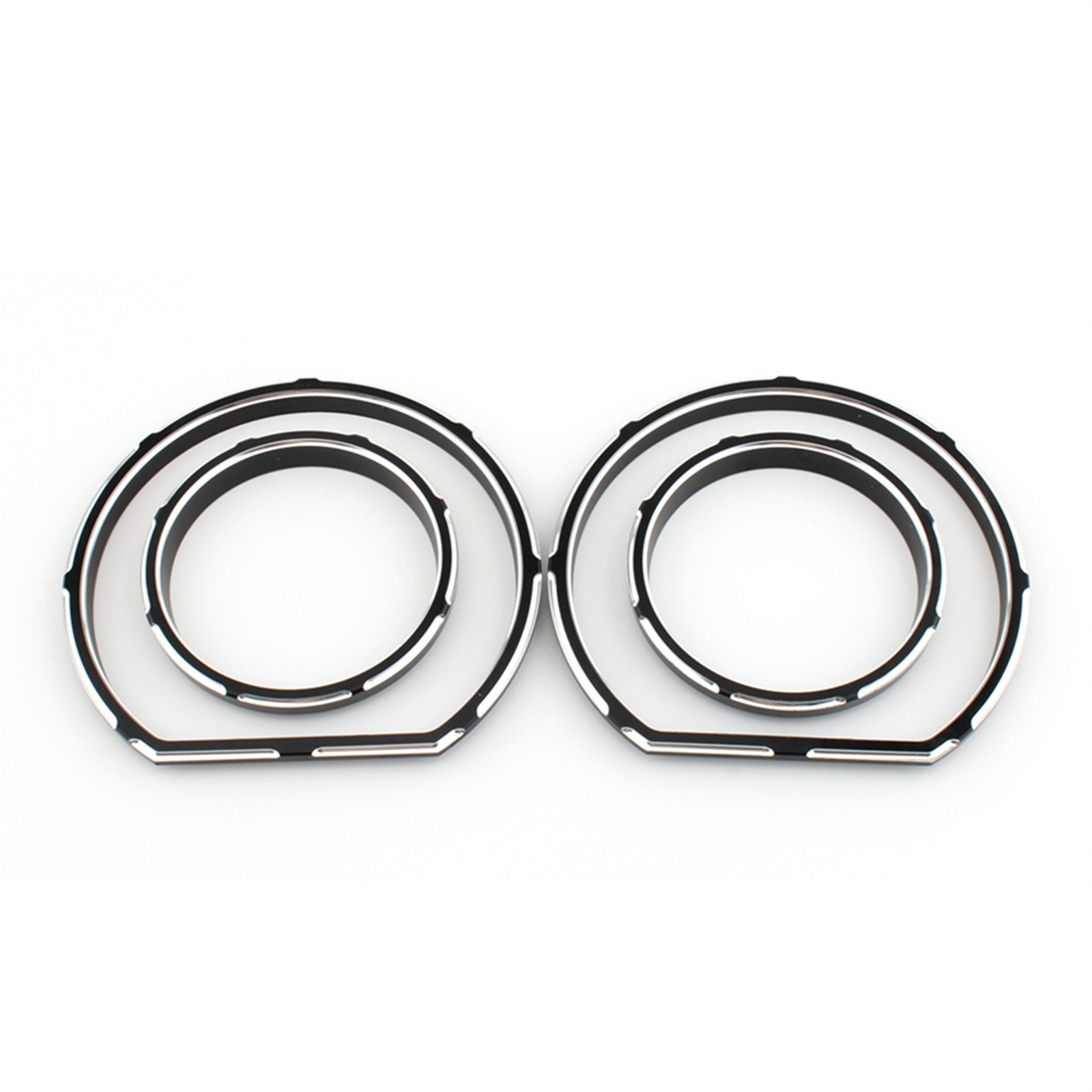 Black White Instrument Panel Bezel For Harley Electra Glide Tri Glide 2014+