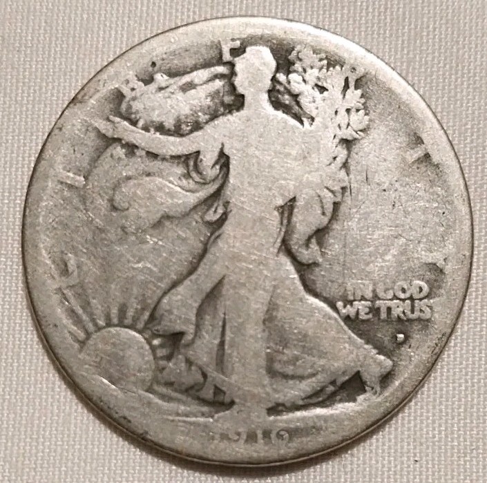 1916 D Walking Liberty Half Dollar