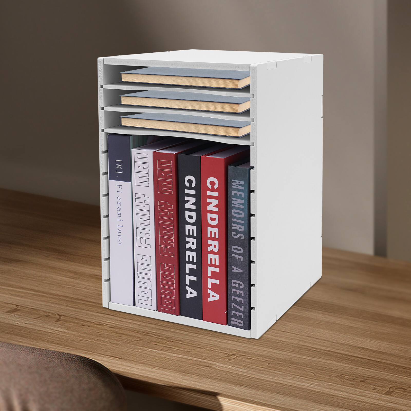 Document Organizer Vertical Desktop Sorter 11 Compartments Paper Storage Holder