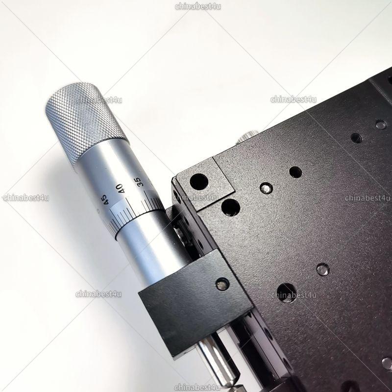 XY Manual Tuning Roller Linear Stage 80*80*40mm Micrometer Fine Tuning Platform