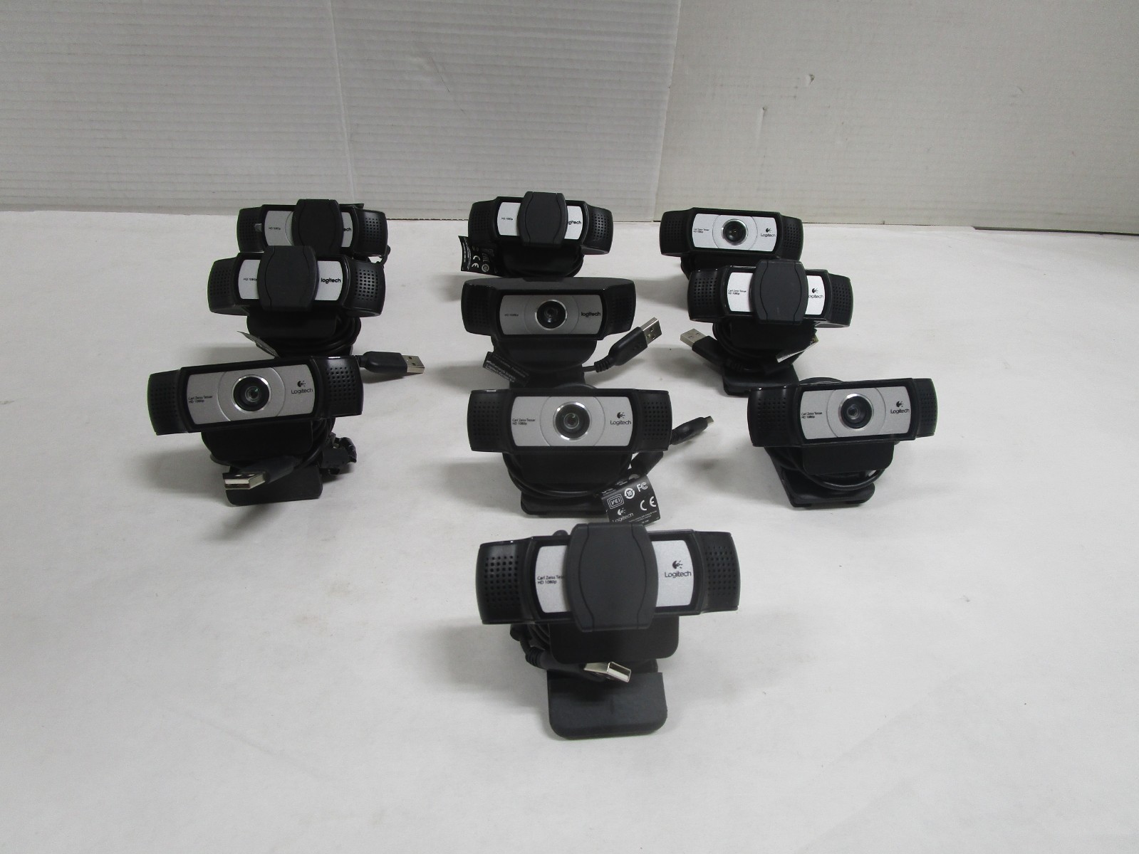 LOGITECH  V-U0031 Webcam 860-000445 HD 1080p LOT OF 10 PRE-OWNED FREE SHIPPING