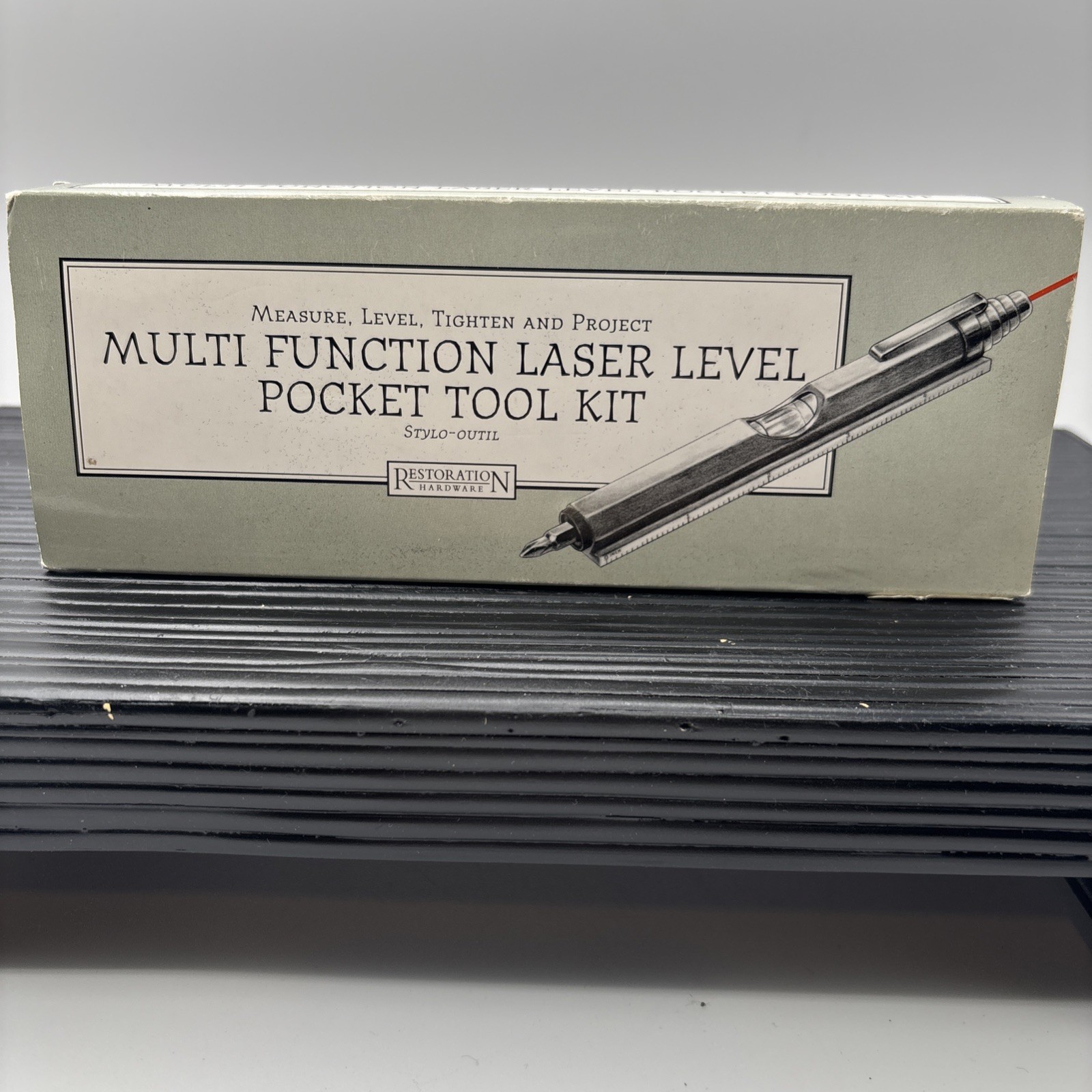 Restoration Hardware Laser Level Pocket Multi-Function Tool Kit Mint in Box