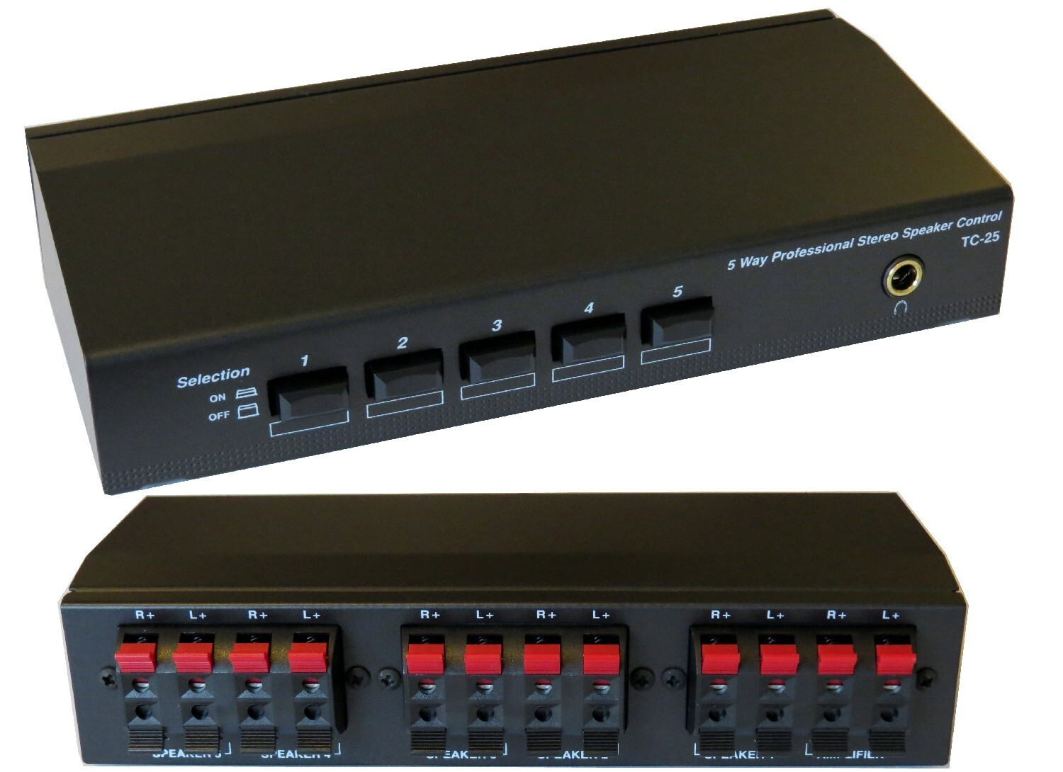 5 Pair Speaker Selector Switch Switcher with impedance matching safety circuitry