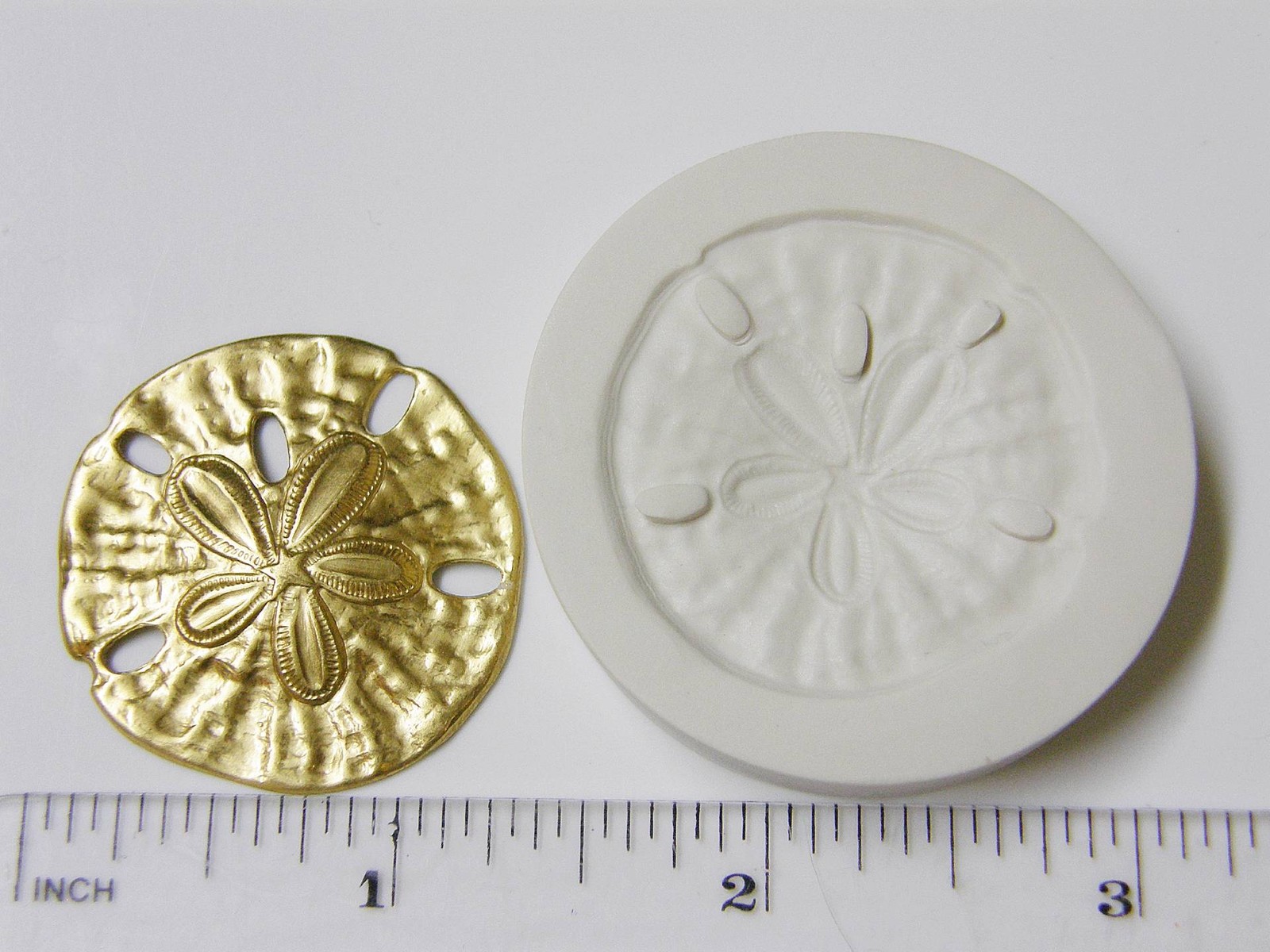 Large Sand Dollar Polymer Clay Mold (#MD1081)