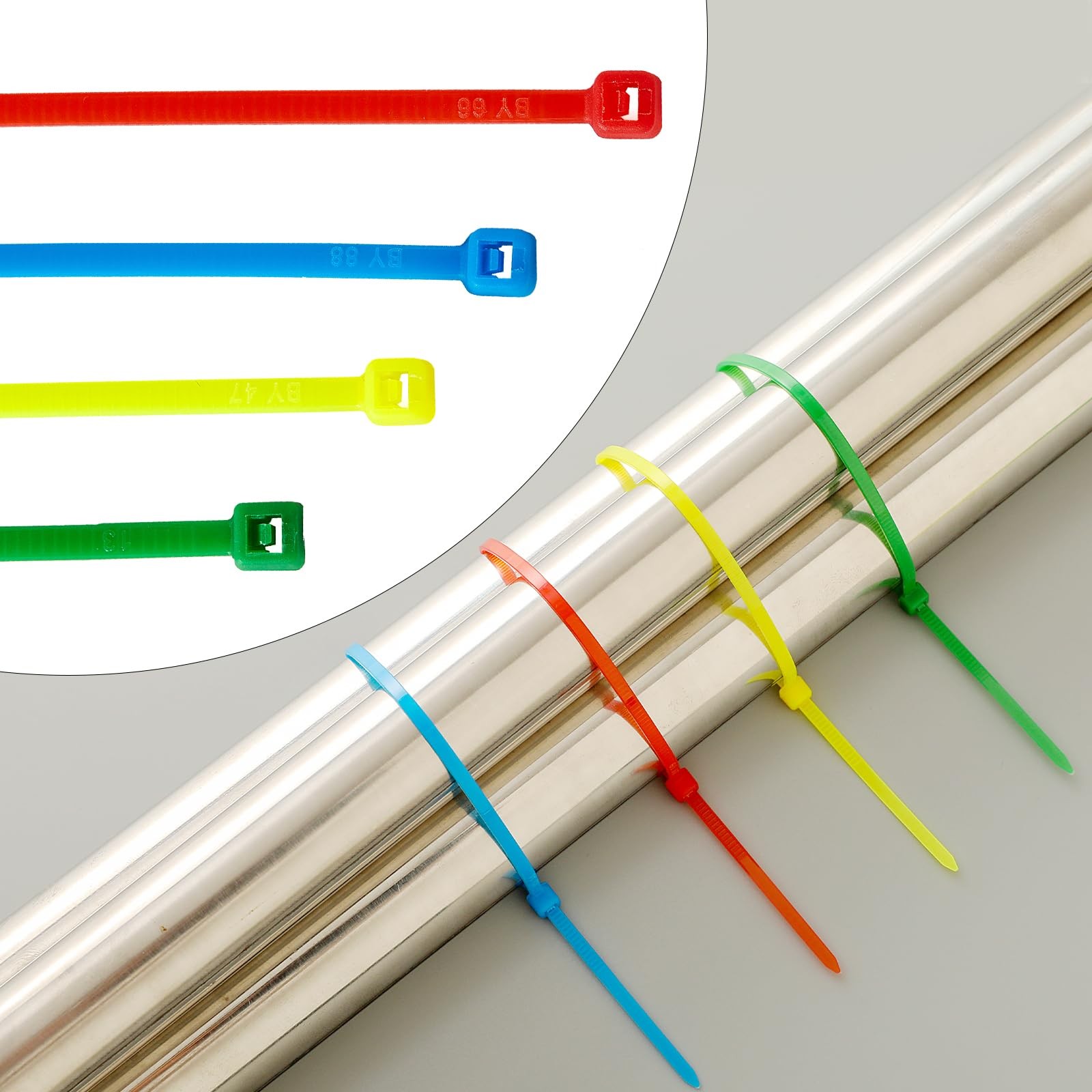 400 PCS Small Colored Zip Ties 4 Inch Multi-Color Nylon Self-Locking Zip Ties