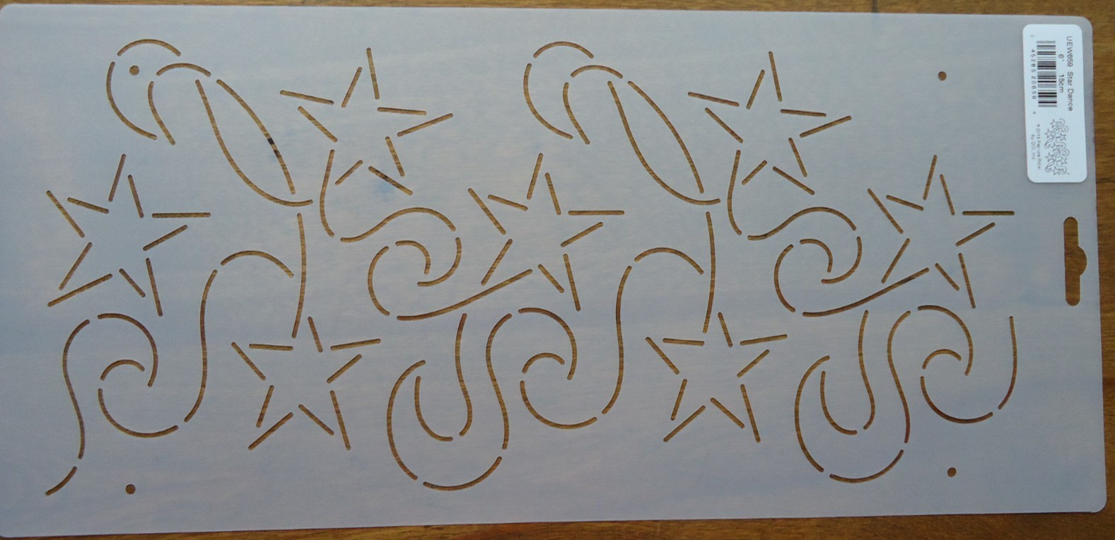Stencil Quilting UEW659 Star Dance 6" 15cm QC stars quilt template P. Ritter