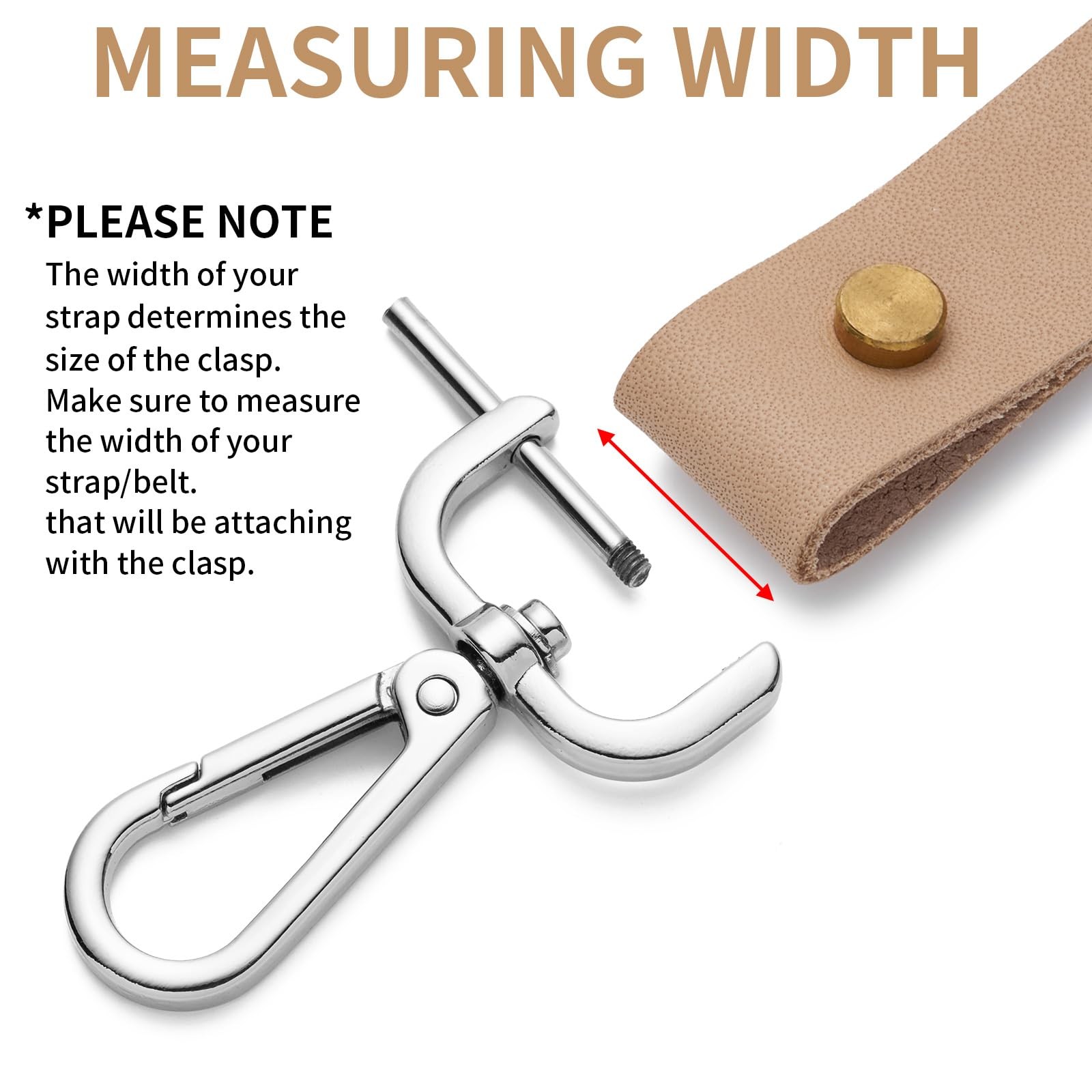 DEVPSISR 4PCS Detachable Snap Hook Swivel Clasp with Screw Bar, Multiple Size...