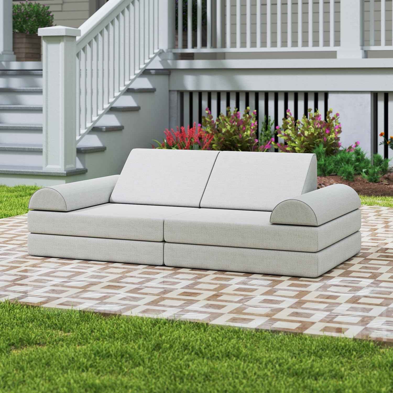 Kids Couch, Waterproof Kids Modular Sofa for Outdoor & Indoor, UV Resistant C...