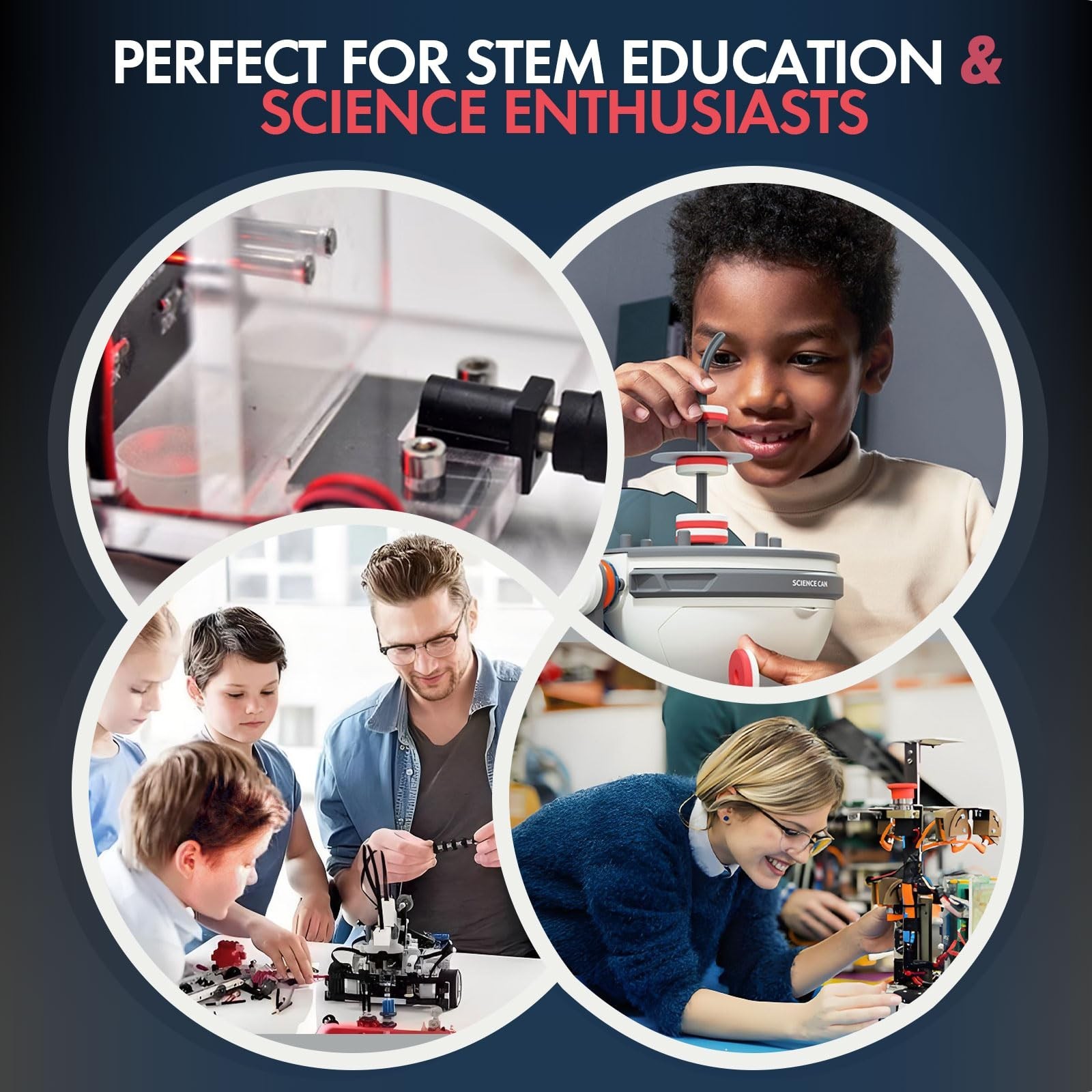 NikolaToy High Tech Electromagnetic Coil Accelerator - Multifunctional STEM Toy
