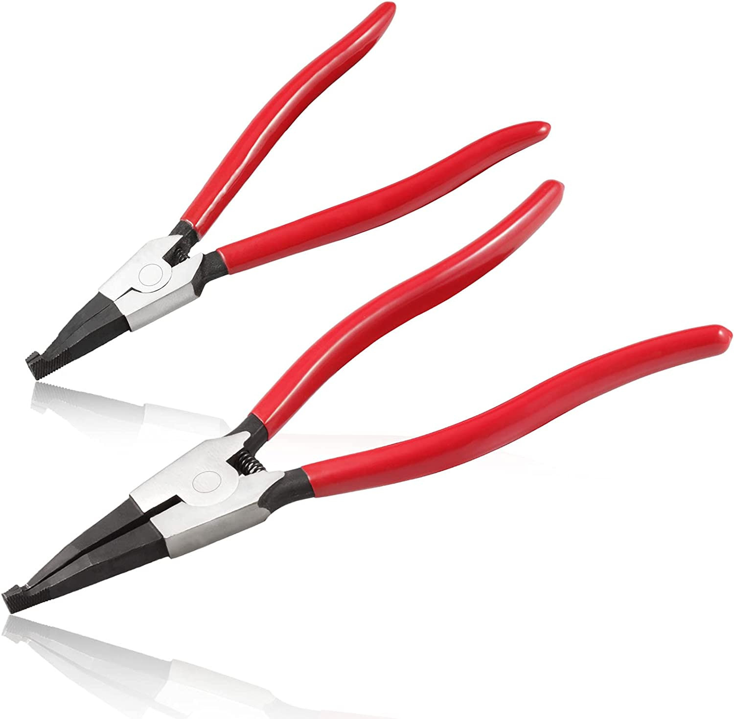 Heavy Duty Lock Ring Pliers Set - Flat Snap, Circlip, Reverse, Retaining & Ring