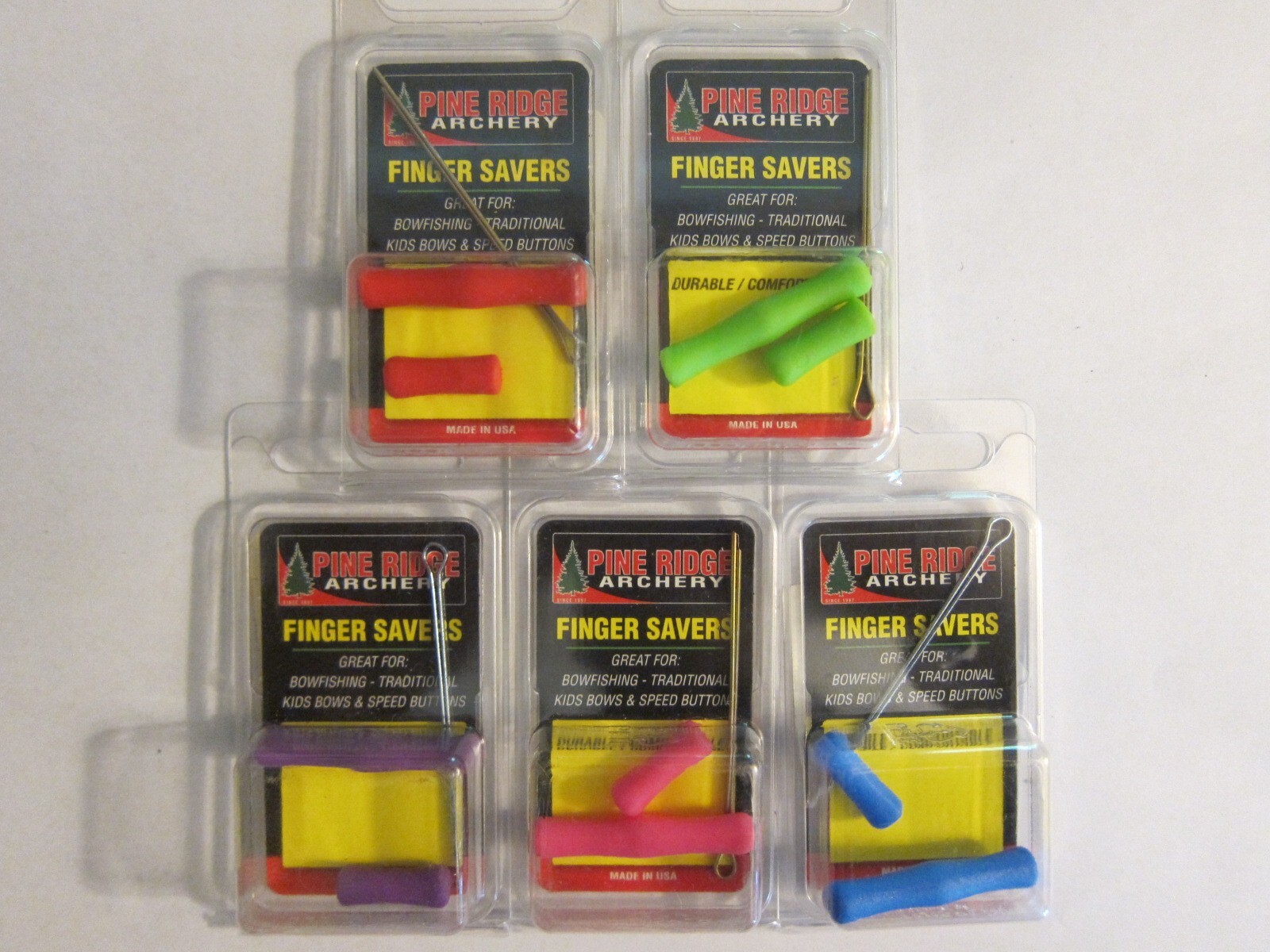 NEW Pine Ridge Archery Finger Savers Bowfishing BLUE  FREE SHIPPING