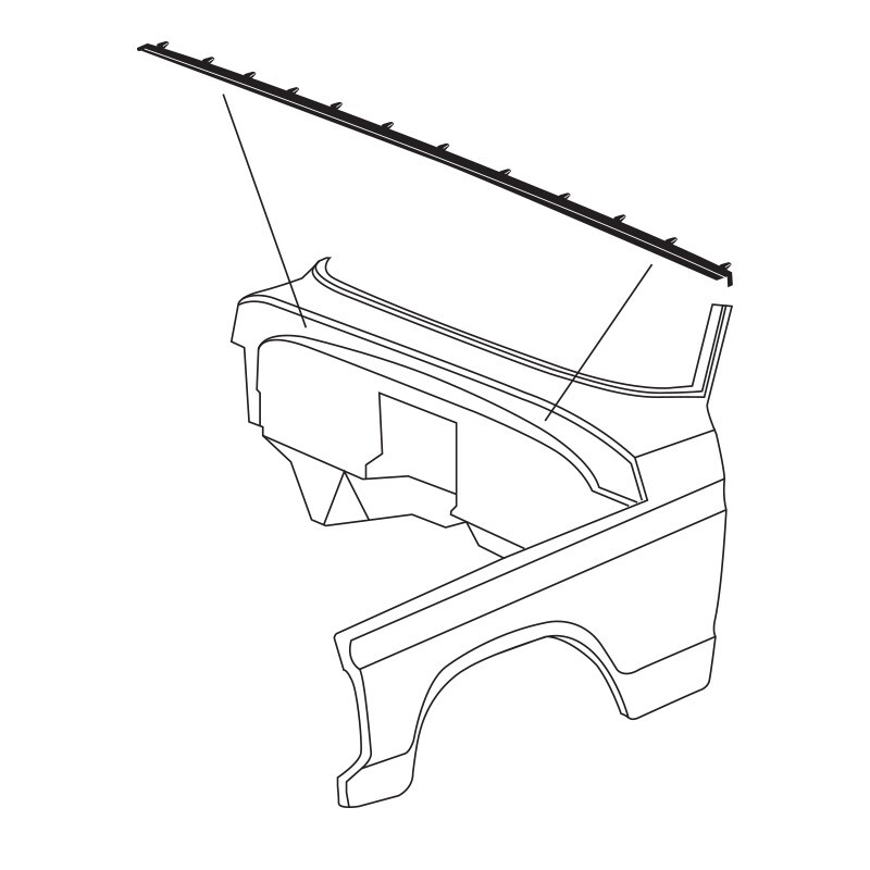 Firewall to Hood Seal Cowl Lacing 1968-79 Ford Truck, 1978-79 Ford Bronco