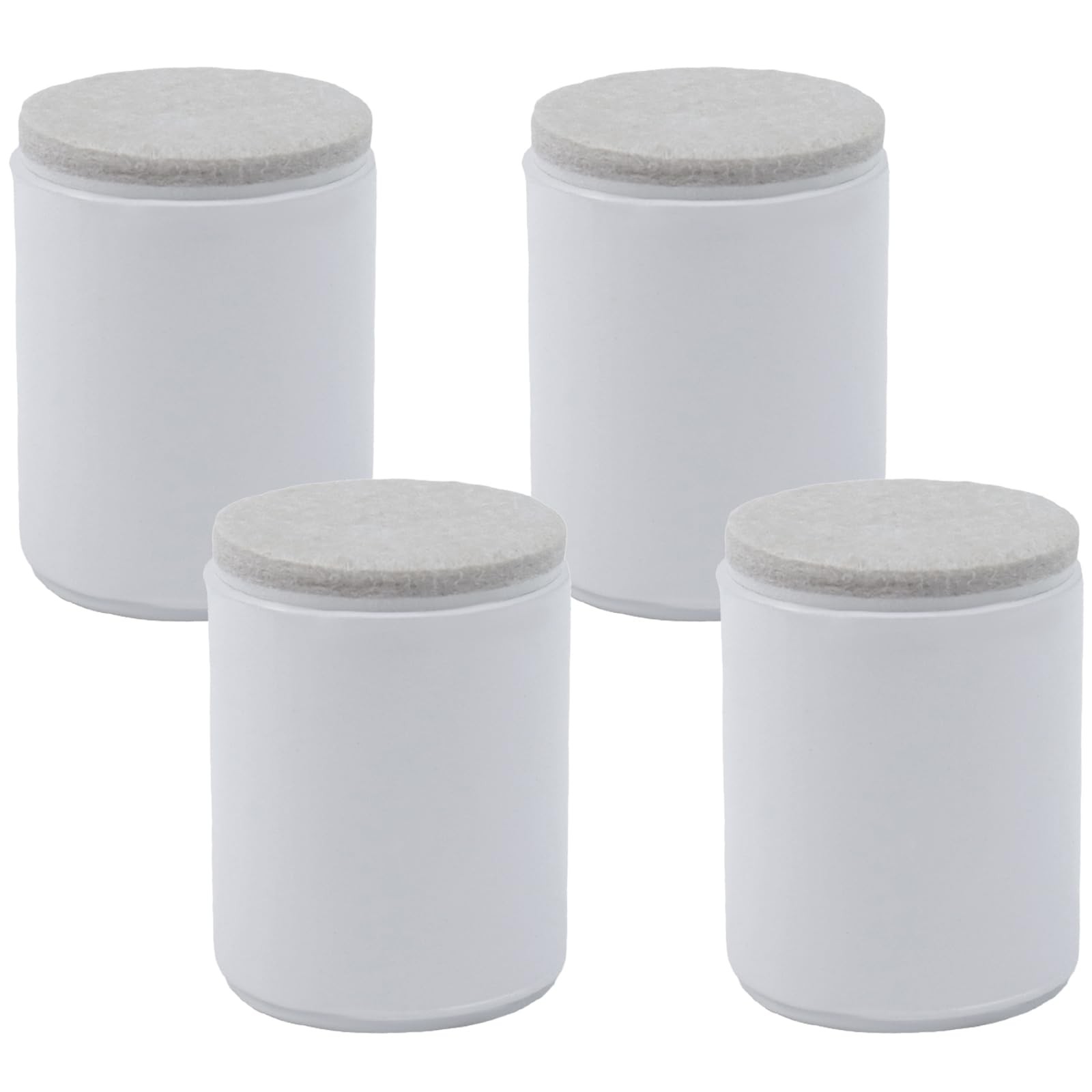 4 Pcs Round Steel Furniture Riser 2" Height Heavy Duty Supports 4000 lbs White