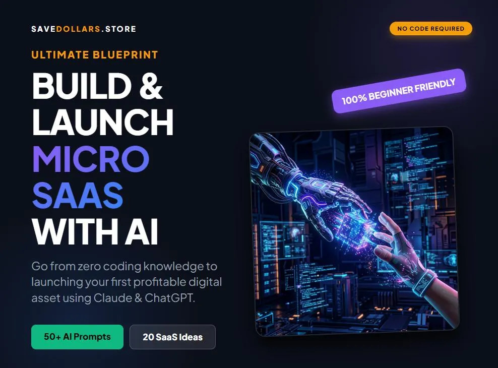 Build Micro SaaS with AI | No-Code Software Builder, Prompt Library (Digital ...