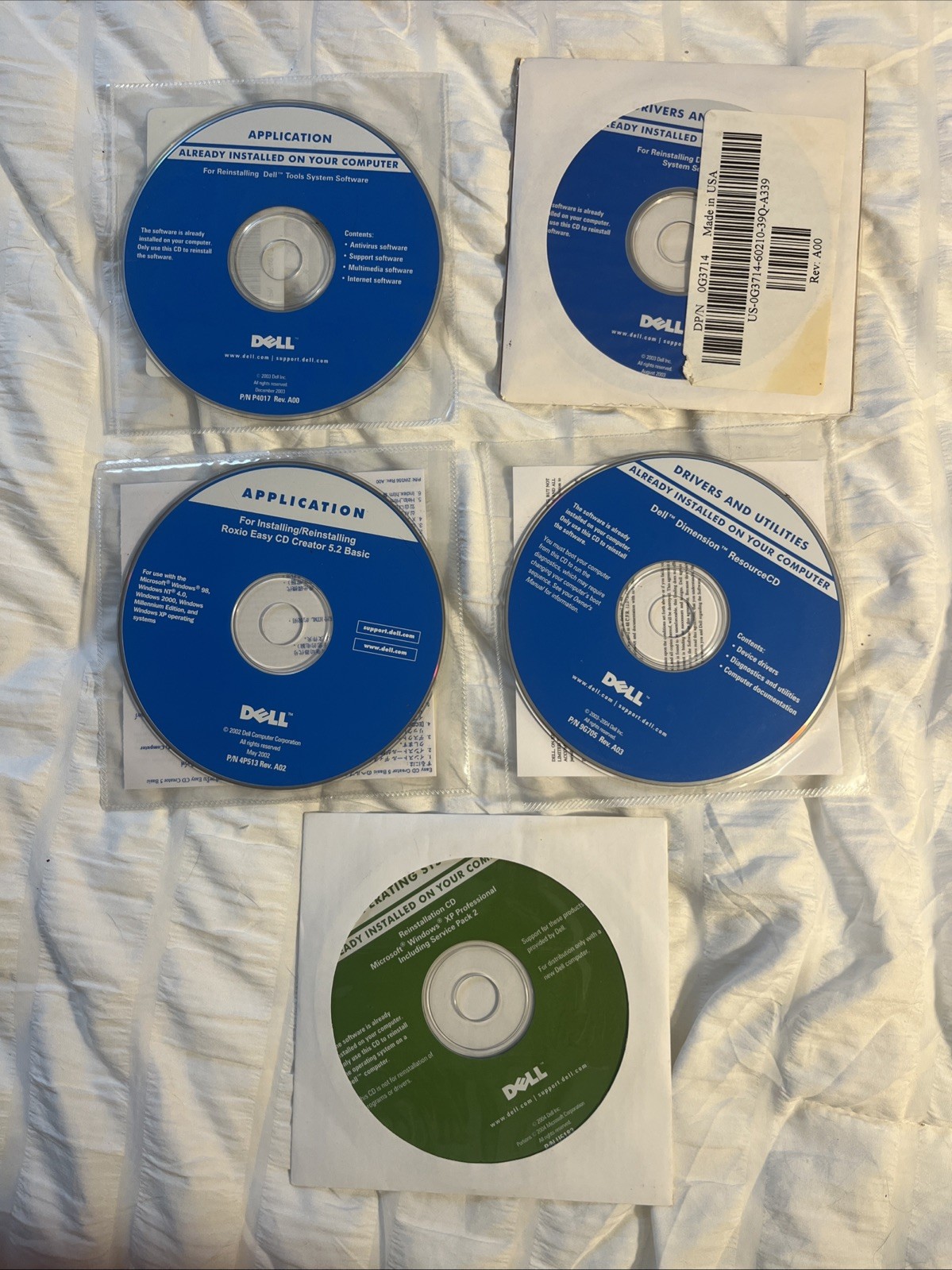 VTG DELL Dimension Drivers & Utility Resource CD's OS Reinstalling Window Xp