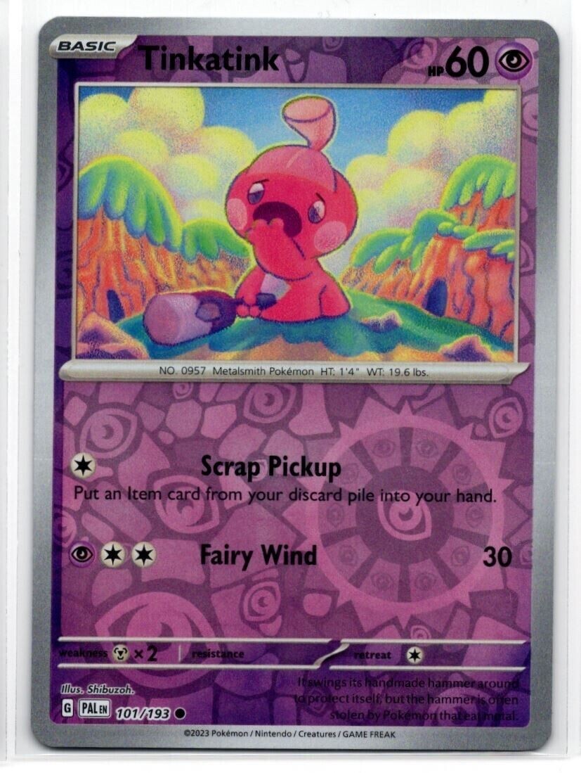 Pokemon - Paldea Evolved - Reverse Holo - 101/193 - Tinkatink - NM/M