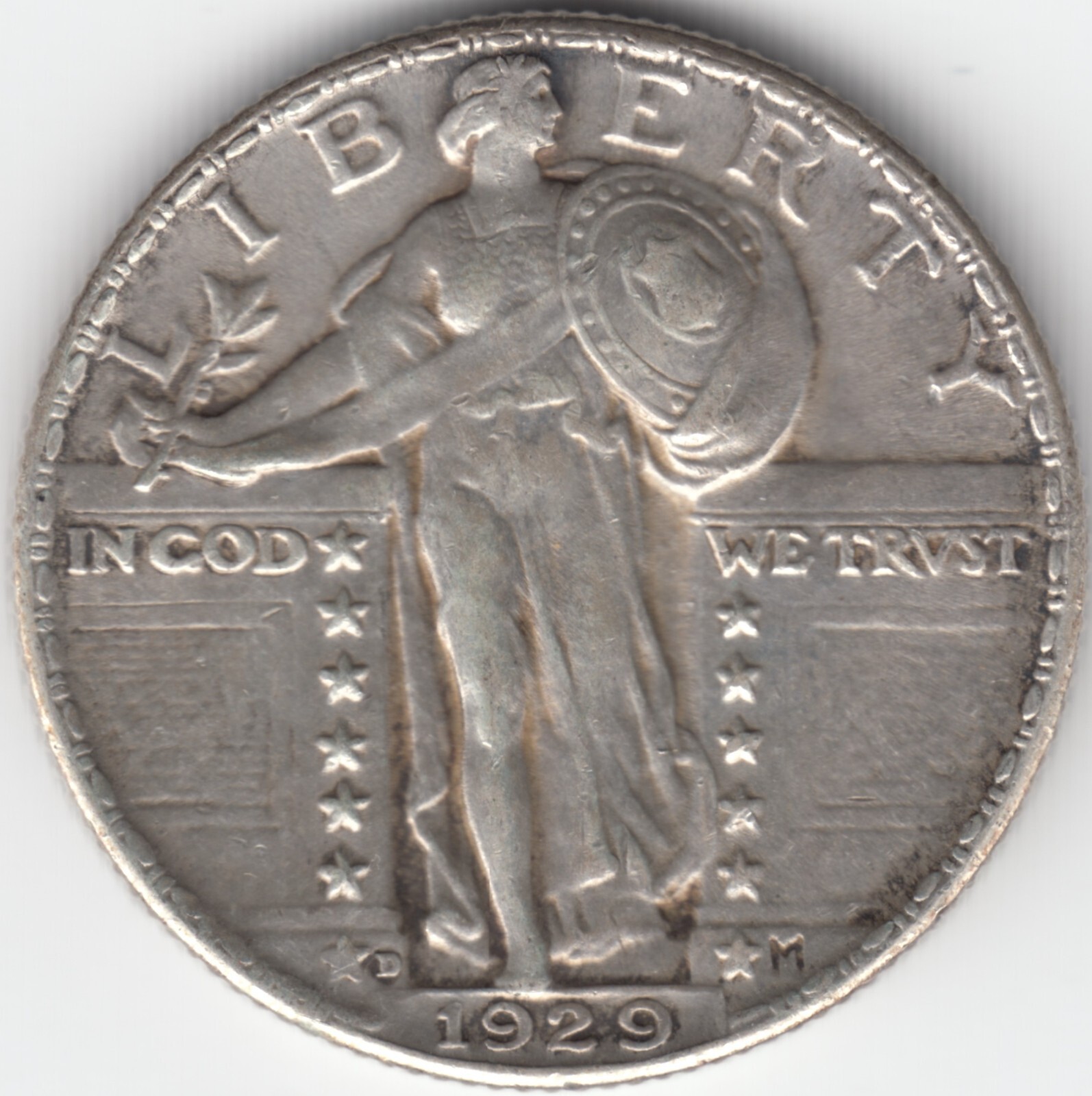 1929 D Standing Liberty Quarter, AU+, Minimum Full Head