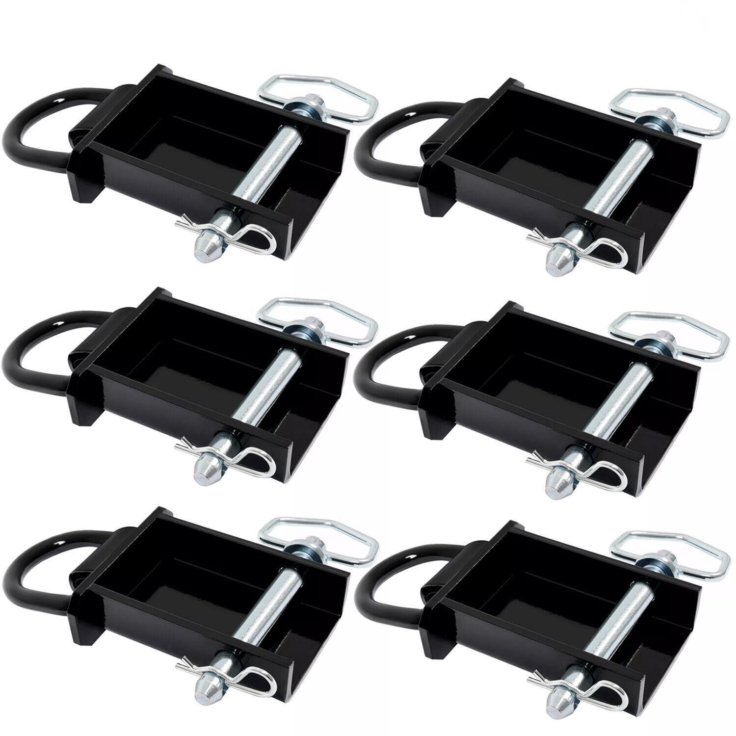6PK Heavy-Duty 12,000 Lbs Removable D-Ring Stake Pocket For Flatbed/Trailers