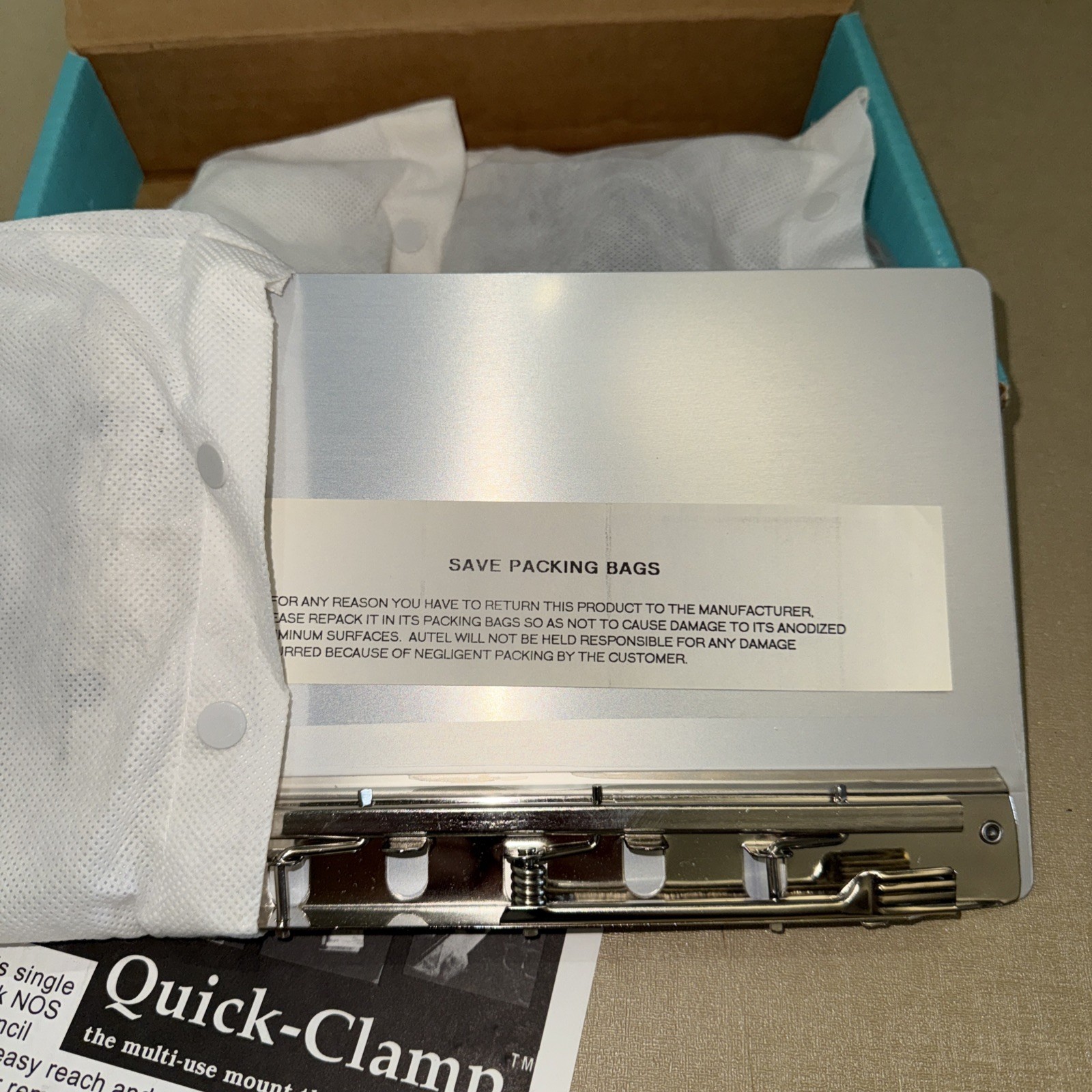 Autel Quick Clamp Yoke Mounting Chart Board - Aviation Pilot Gear - OPEN BOX
