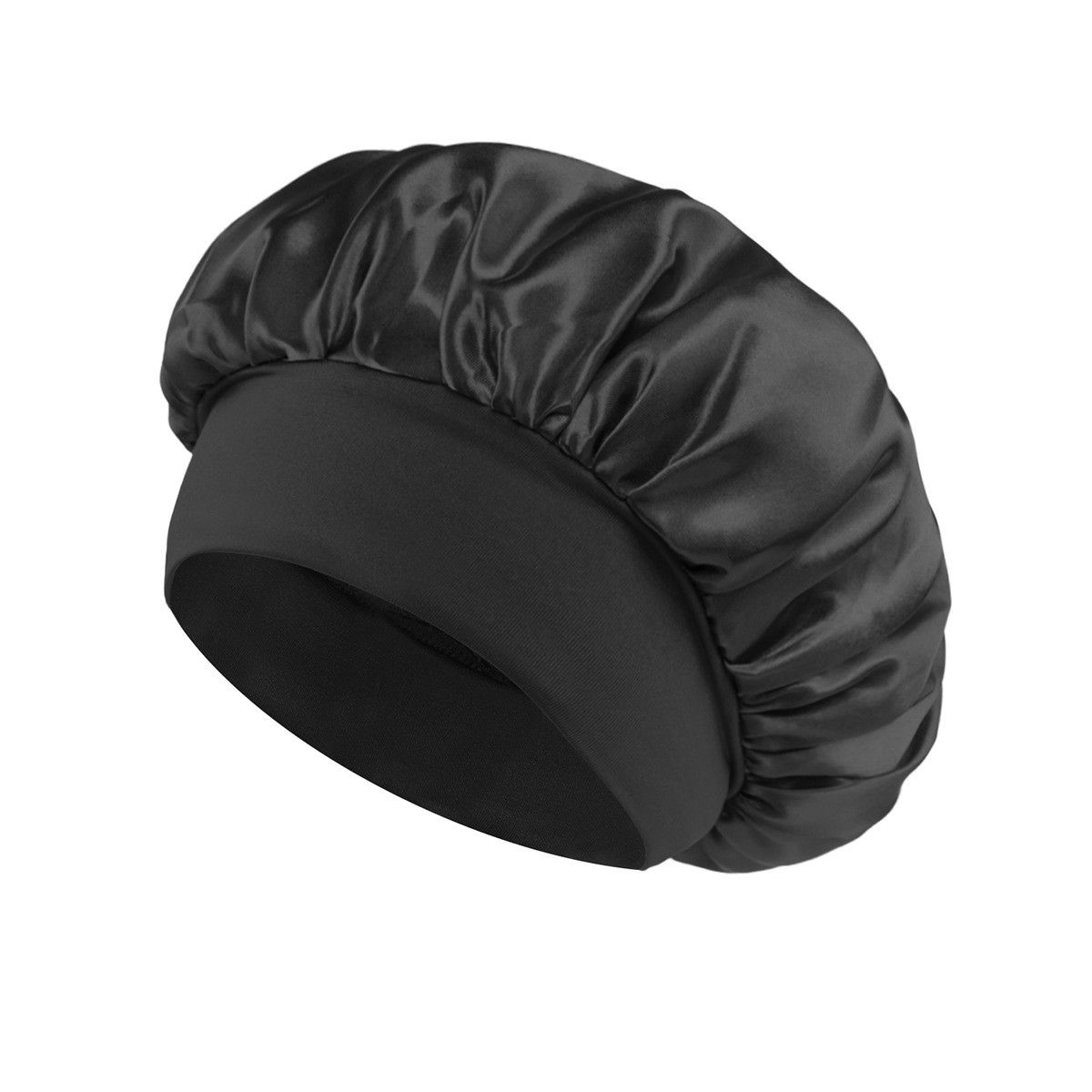 Satin Silk Bonnet for Sleeping, Double Layer Silk Sleep Cap for Men & Women Soft