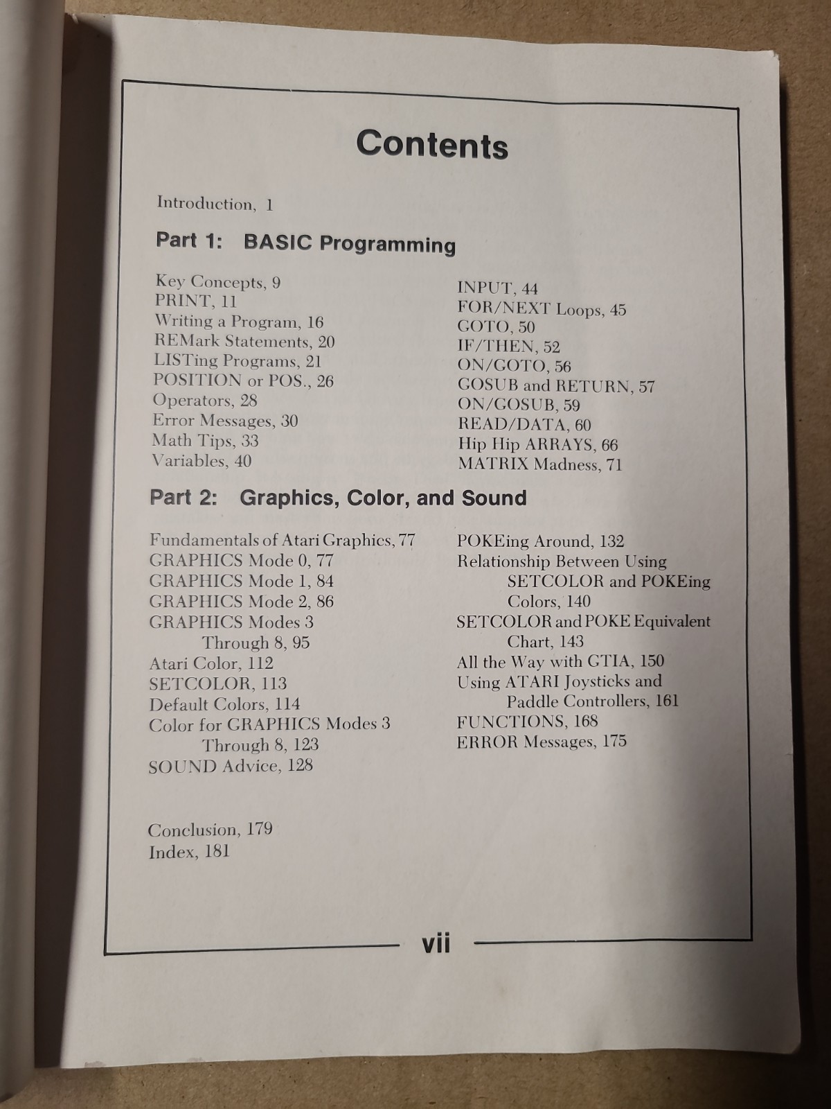 INSIDE Atari BASIC MANUAL cover Atari 400/800/XL/XE Creased cover Vintage