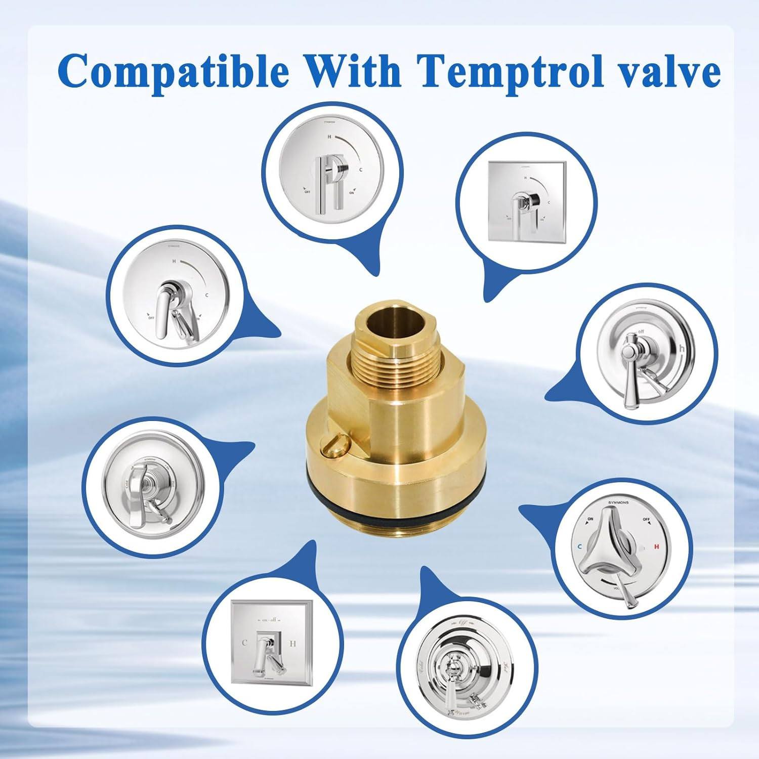T-12A Cap Assembly Part for Shower Valve, Slove Leakage, Brass
