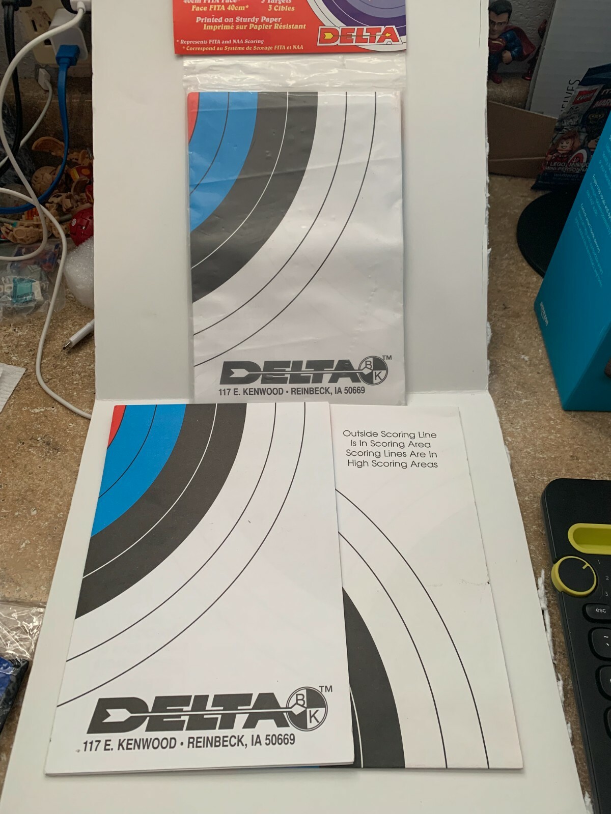 lot of 5 - Delta FITA NAA 40cm paper - ARCHERY TARGETS - new/unused