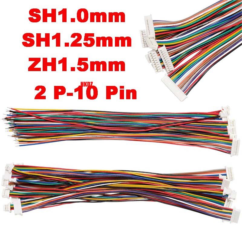 2-10Pin Micro Connector PCB Socket Plug Wire Cable JST SH1.0mm SH1.25mm ZH1.5mm