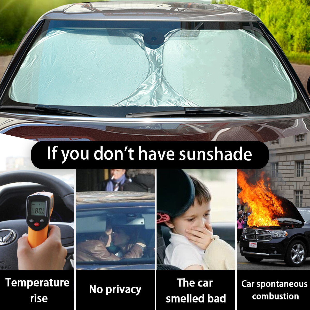 For Nissan Accessory Car Windshield Sun Shade Reflective UV Window Cover Visor