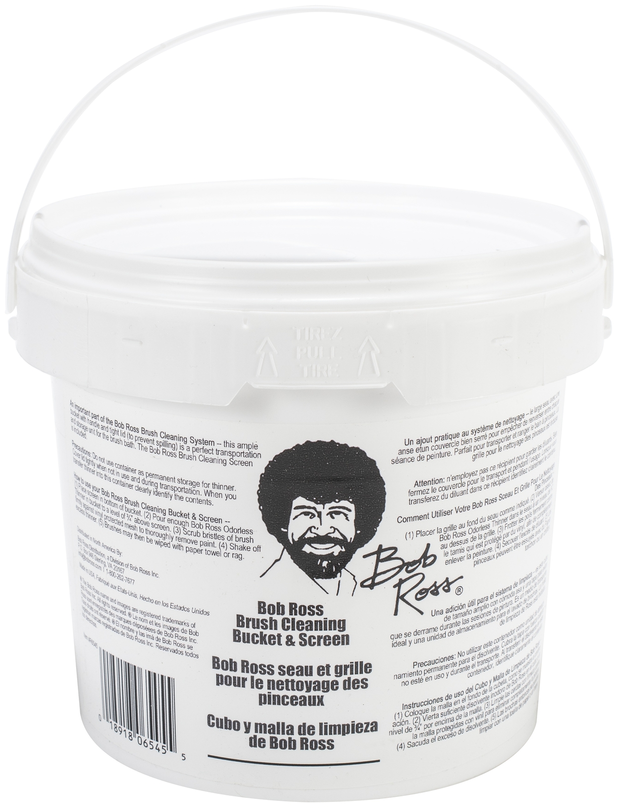 Bob Ross Cleaning Bucket & Screen White