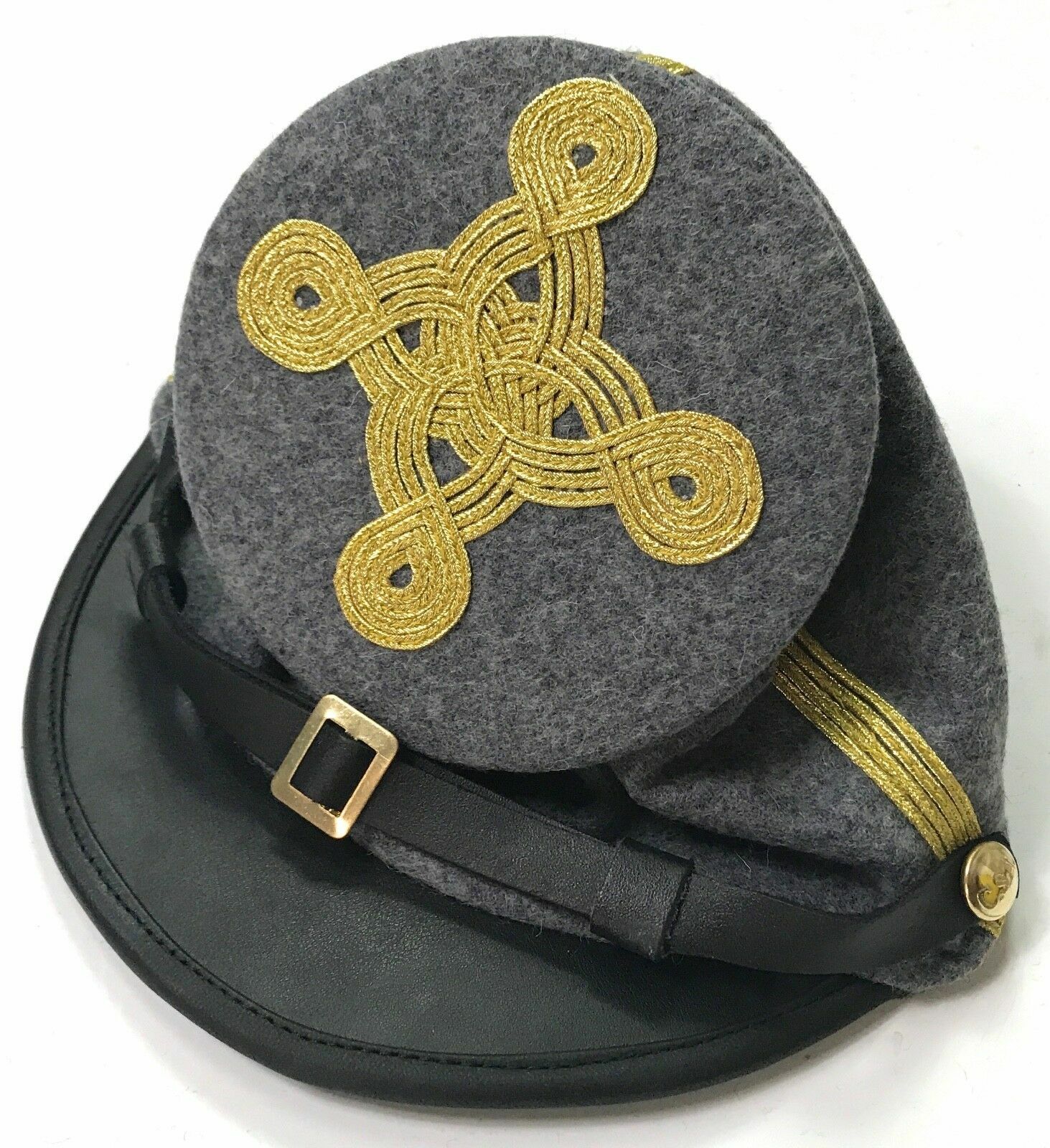 CIVIL WAR CONFEDERATE CSA REBEL GENERAL OFFICER WOOL KEPI BUMMER CAP-ALL SIZES!!