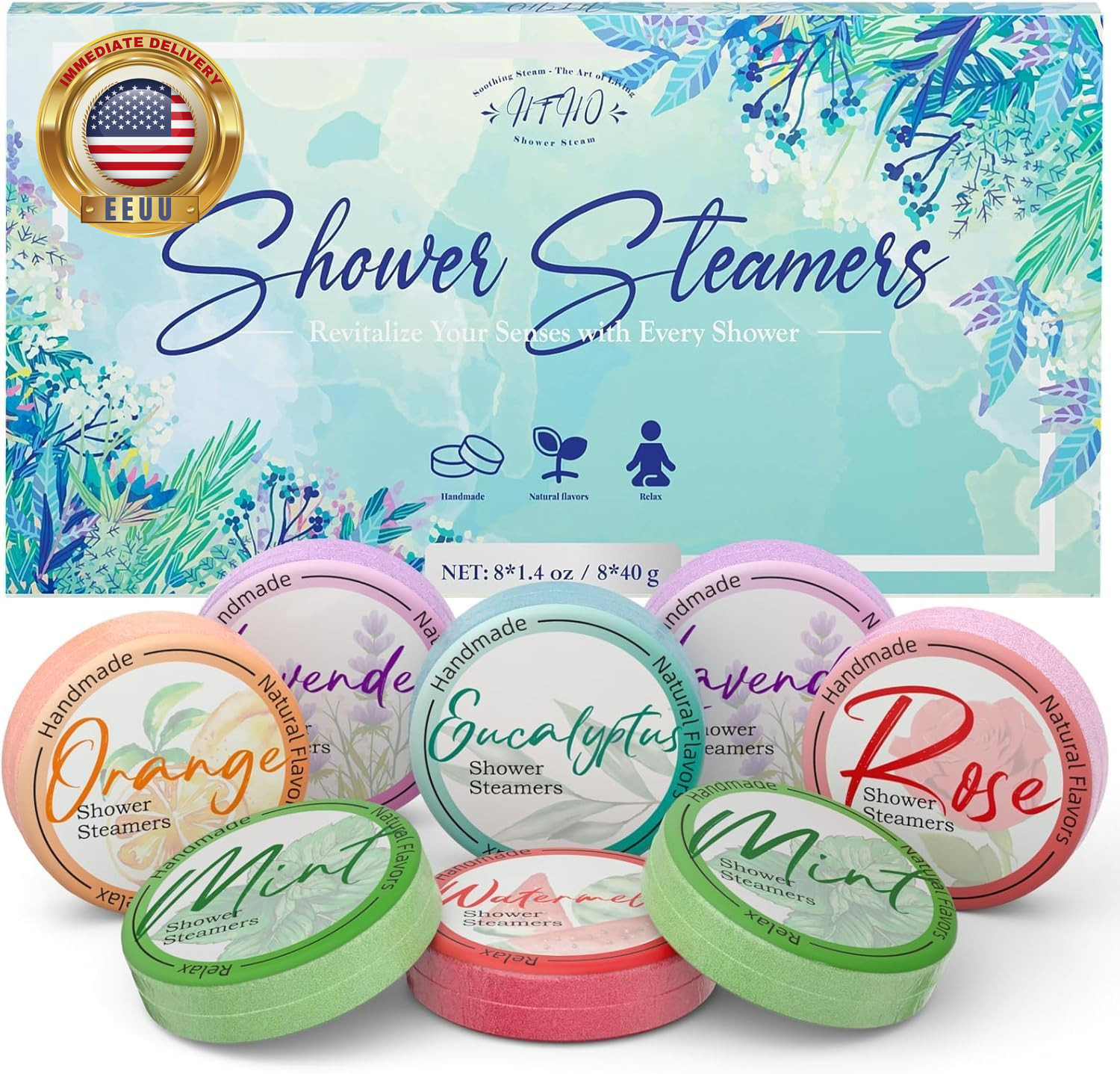 Shower Steamers Aromatherapy 8 Pack - Gifts for Women, Shower Bombs with Essenti