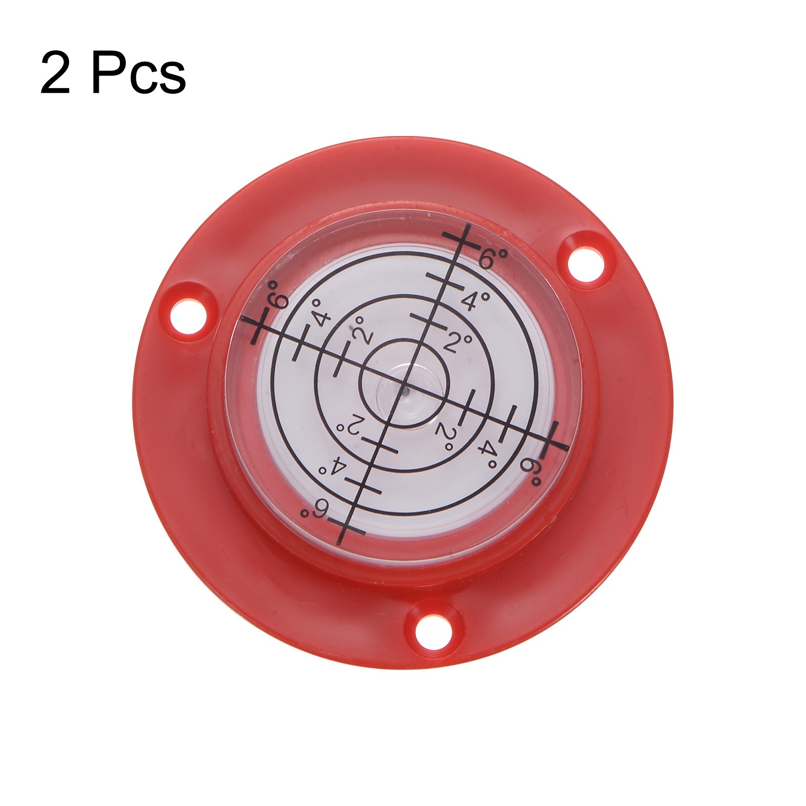 2pcs High Precision Horizontal Bubble Level 49x12mm Bull's-Eye Level, Red
