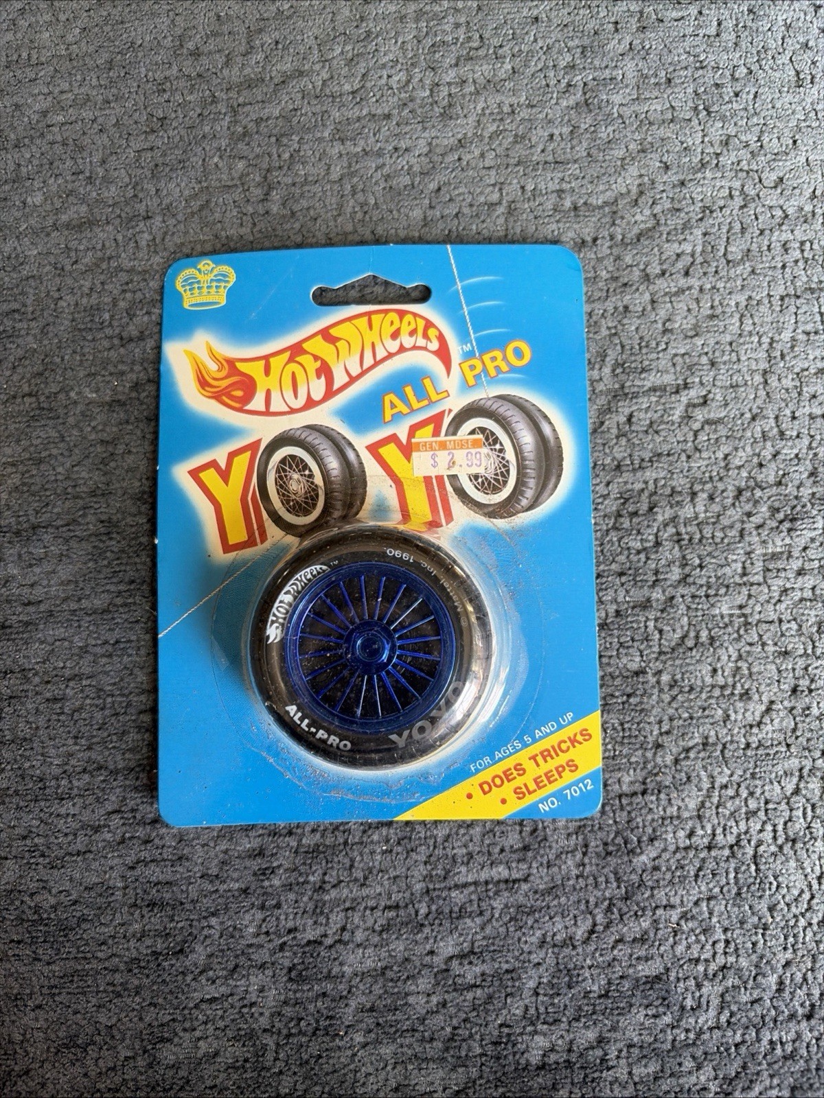 Hot Wheels All Pro Yo-Yo black tire #7012 1990 Vintage Collector Toy Rare HTF