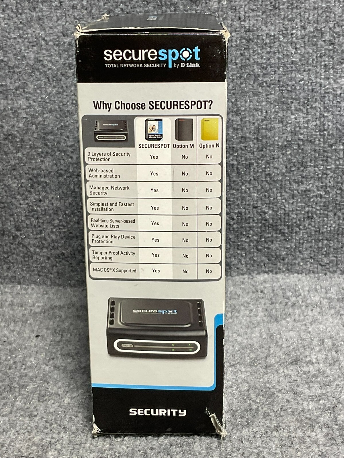 D-Link SecureSpot Internet Security Firewall 4 PC Used